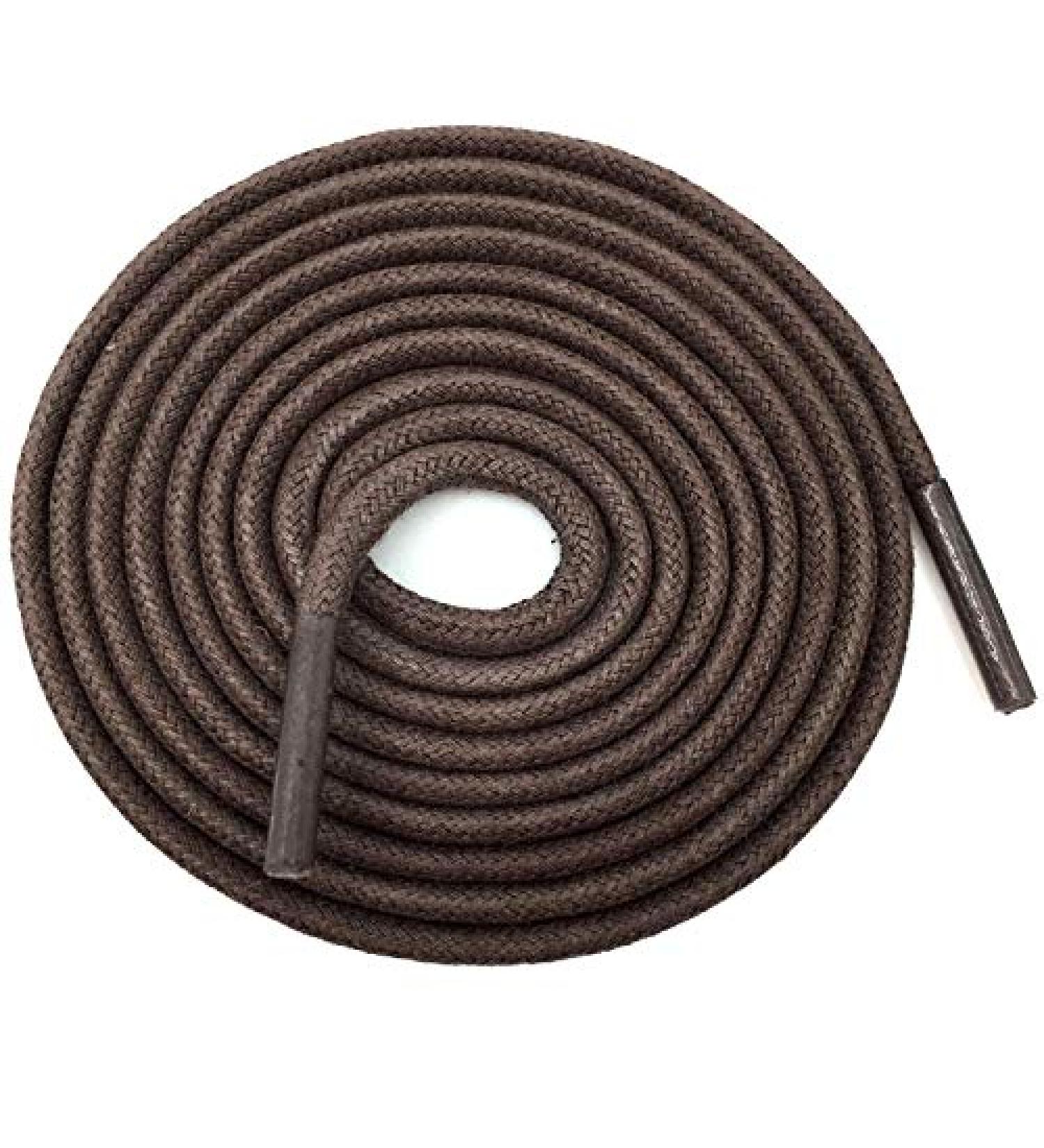 YFINE Round Waxed Dress Shoelaces 31.5 INCH (80CM) 04 Dark Brown - 2 Pairs - Buy Online on GoSupps.com