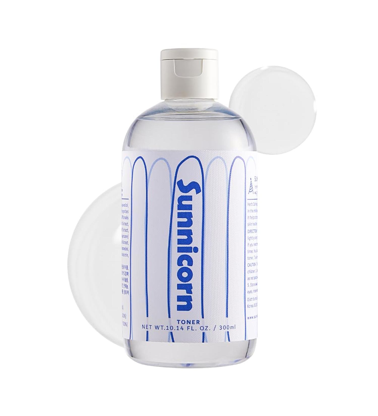 Sunnicorn Hydrating Toner 10.14 Fl Oz - Korean Skin Care Moisturizing Calming Toner Vegan + Animal Testing Free Sensetive Skin Daily Facial & Ultra Hydrate Natural Ingredients - Buy Online on GoSupps.com