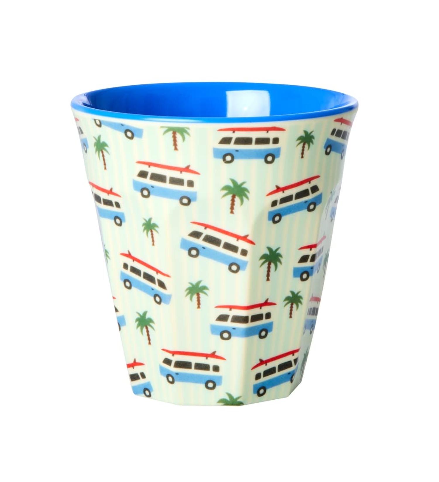 Medium Blue Melamine Mug with Car Print - Perfect for International Shipping | Shop Now! - Buy Online on GoSupps.com