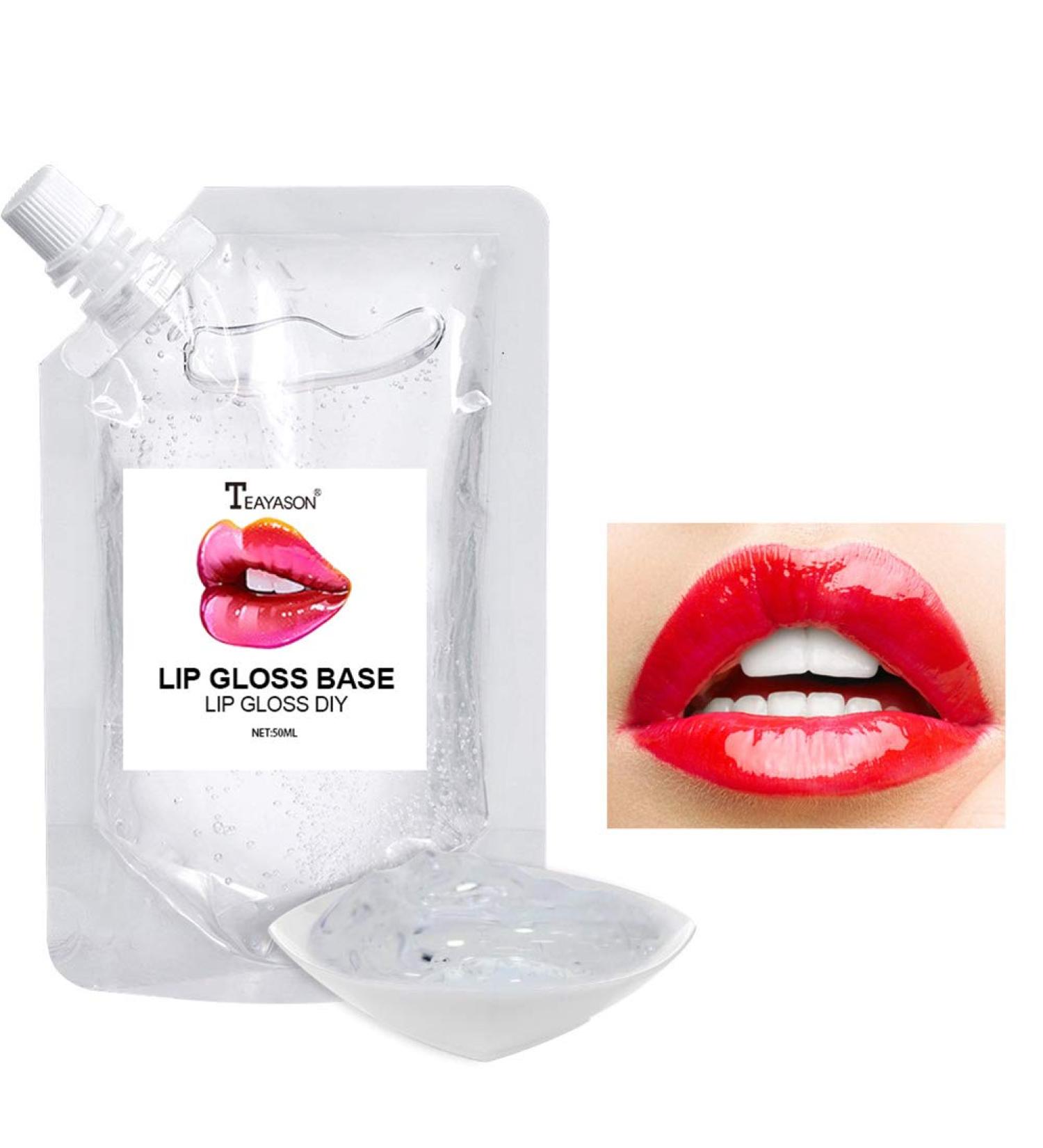 Buy Moisturising Lip Gloss Base - DIY Lip Glow & Lip Plumper | 50ml Handmade Lip Makeup - Buy Online on GoSupps.com