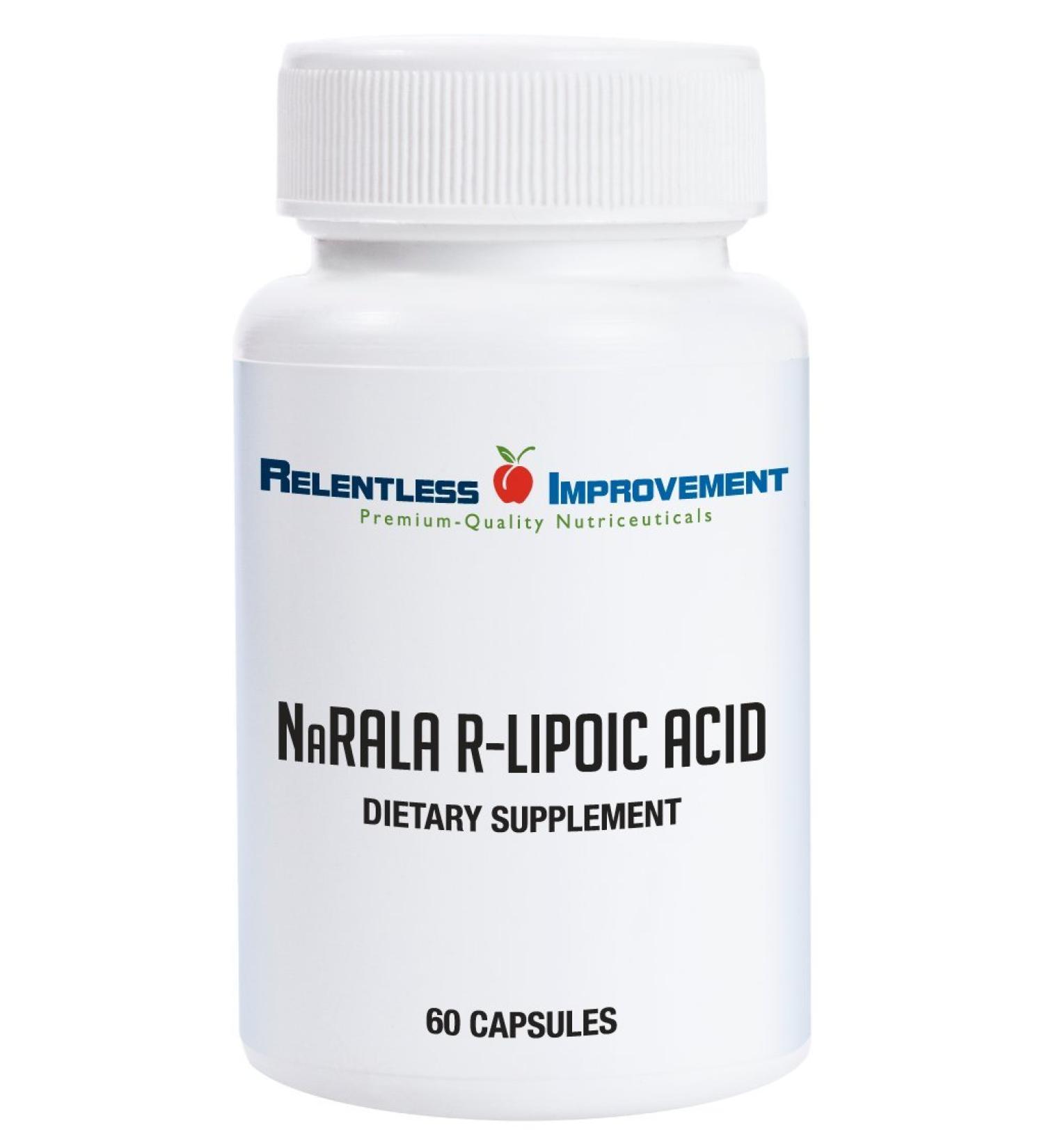 Relentless Improvement Na-R-Ala R-Alpha-Lipoic Acid 300mg - High-Potency Antioxidant Formula - Buy Online on GoSupps.com