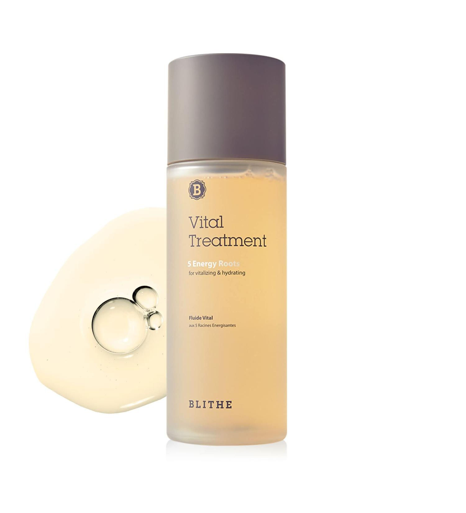 BLITHE Vital Treatment 5 Energy Roots Face Toner for Damaged Dry Skin - Facial Essence with Red Ginseng & Burdock for Plump & Healthy Skin Complexion Korean Beauty Vitalizing & Hydrating 5 Fl Oz - Buy Online on GoSupps.com