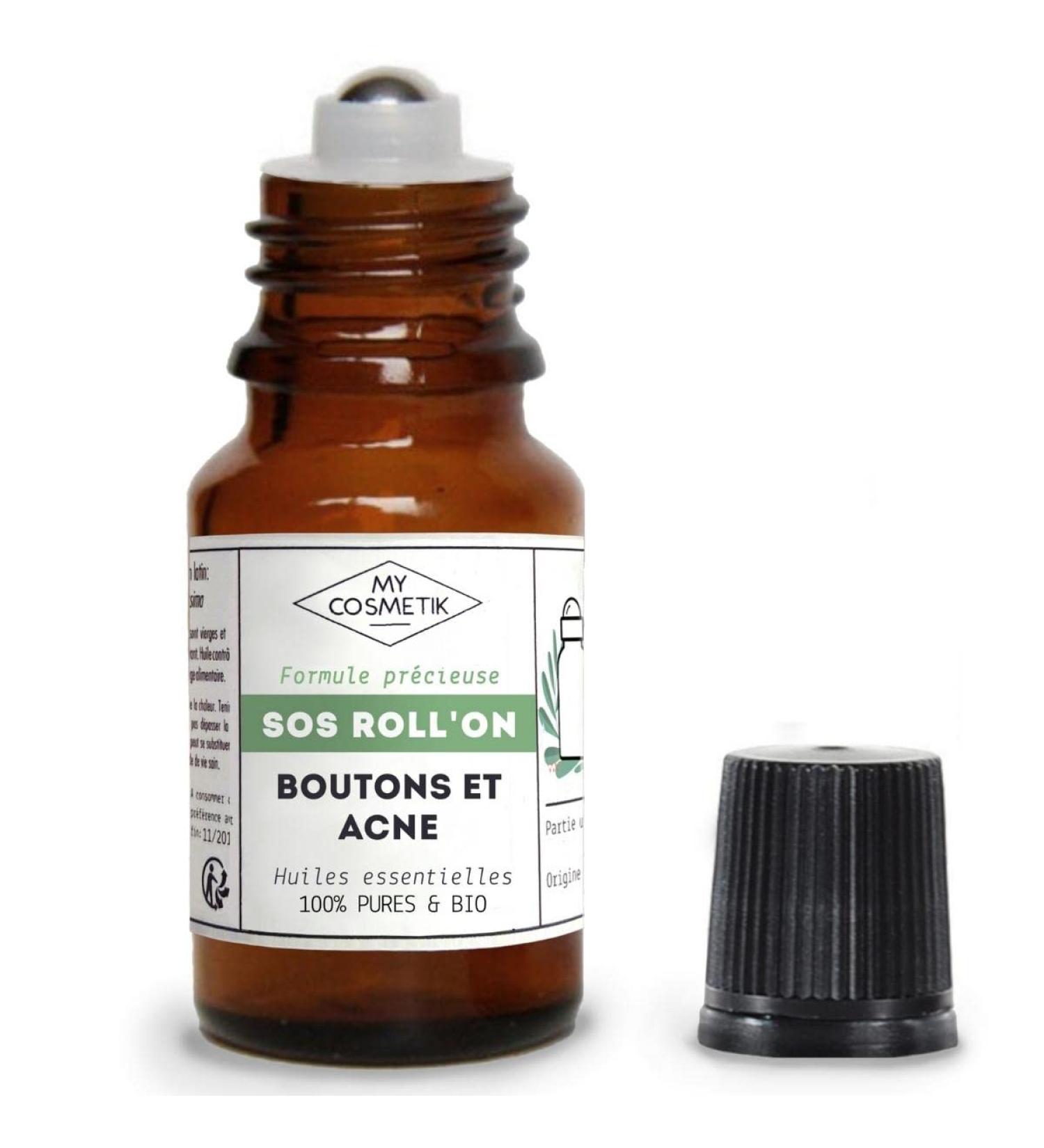  MY COSMETIK Roll on: SOS pimples and acne - Easy to apply - Concentrates the most effective essential oils and vegetable oils - 100% pure and organic - 10 ml - MY COSMETIK - Buy Online on GoSupps.com