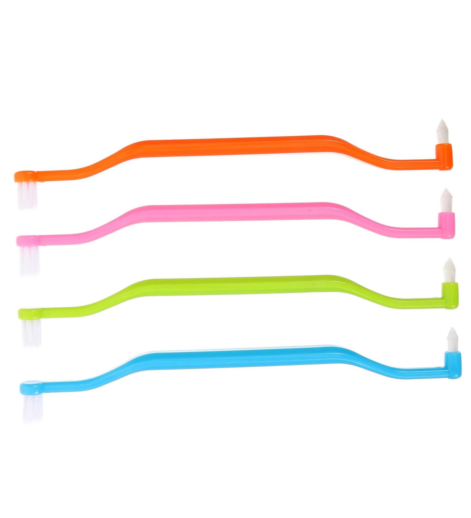 Gatuida Braces Double-Headed Toothbrush Cleaning Tool - 4 Piece Set for Professional Dental Care & Travel | Perfect Household Toothbrush Supplies - Buy Online on GoSupps.com