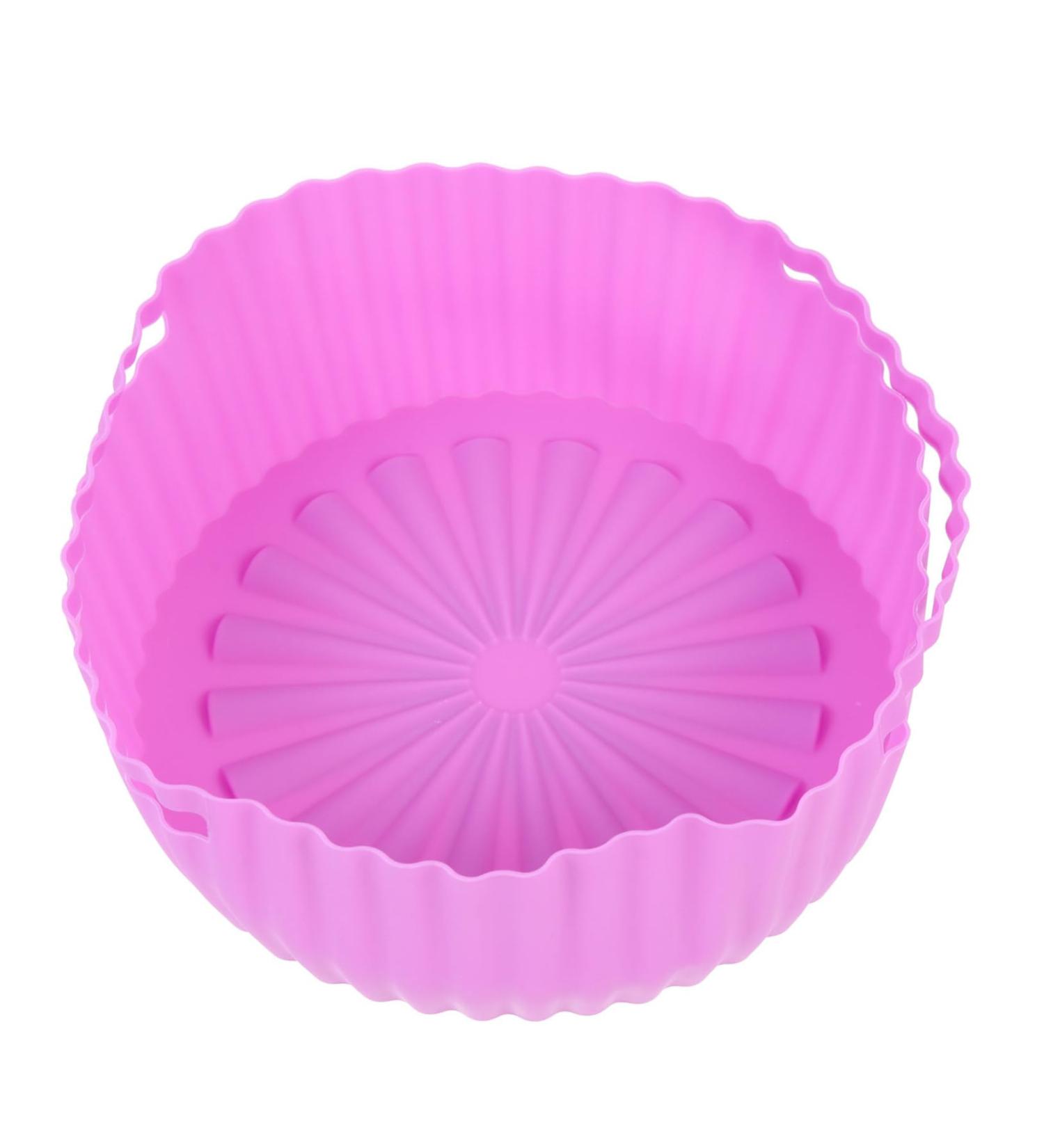 Design Cushion Silicone Reusable Cooking Non-Stick Household Food Liner Accessory Handle for Air Purple 19X19X7CM - Buy Online on GoSupps.com