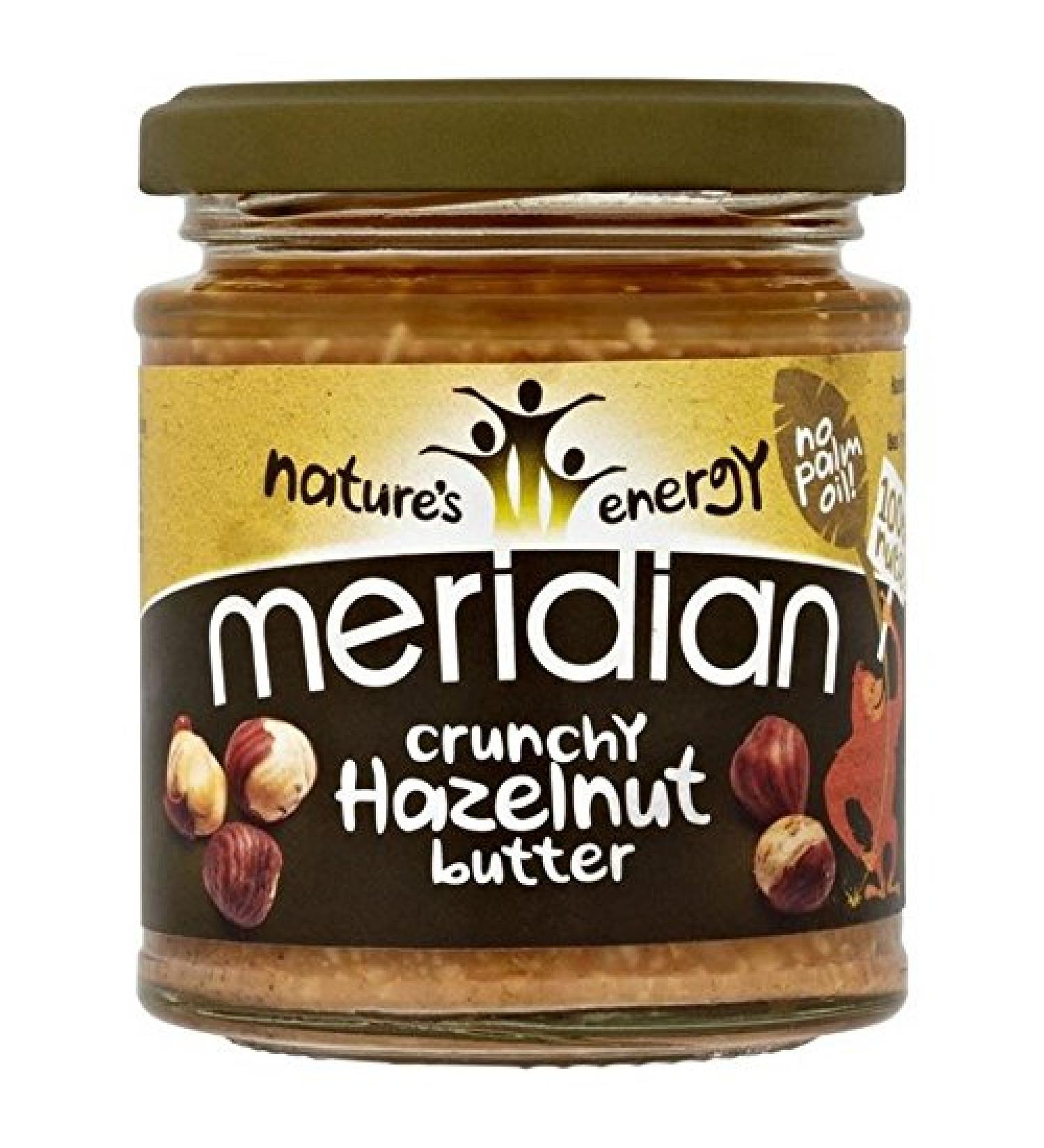 Meridian Crunchy Hazelnut Butter 100% Nuts 170g (Pack of 4)
