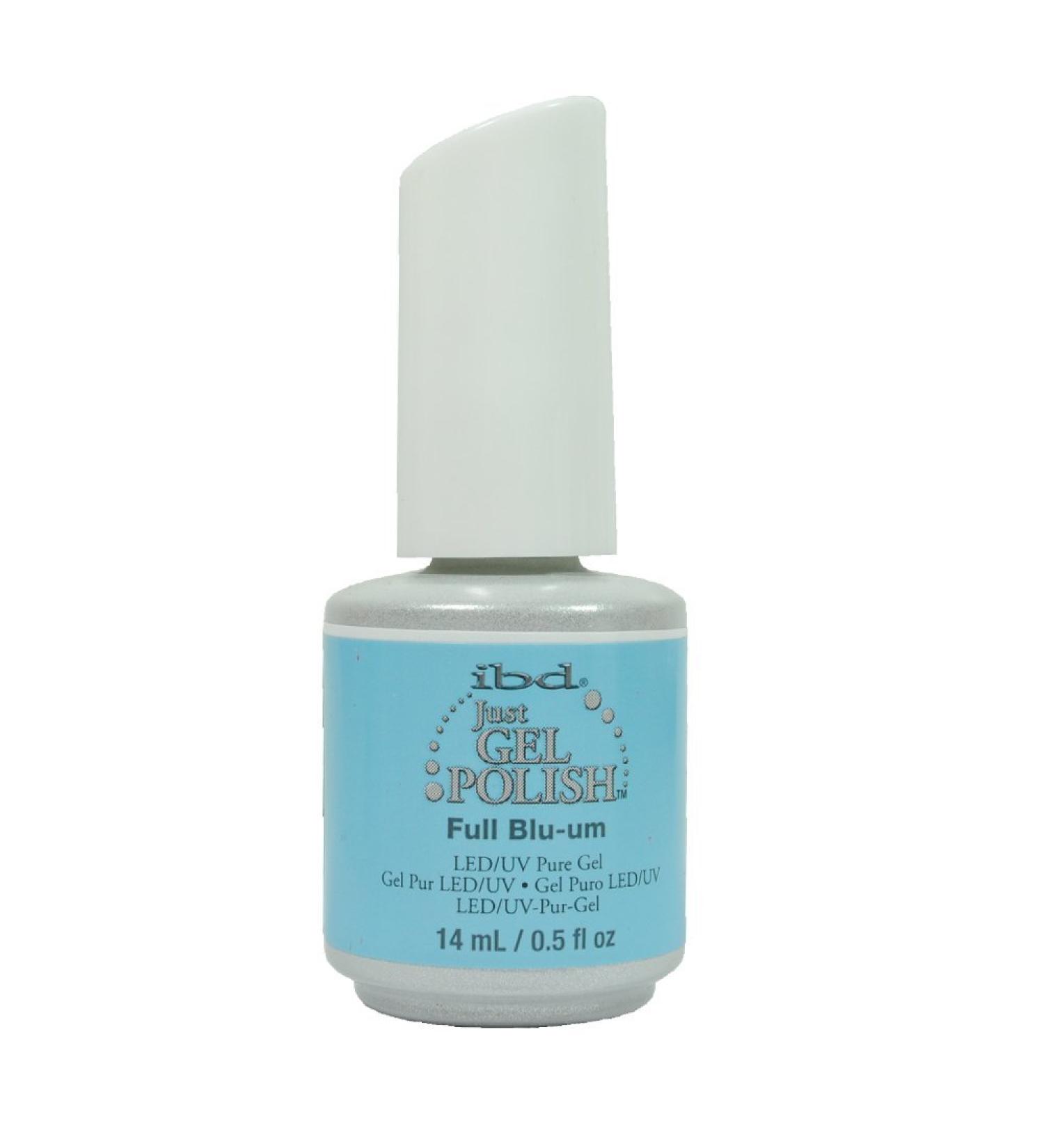 IBD Just Gel Social Lights Collection Gel Nail Polish Light Blue Full Blu-um by IBD