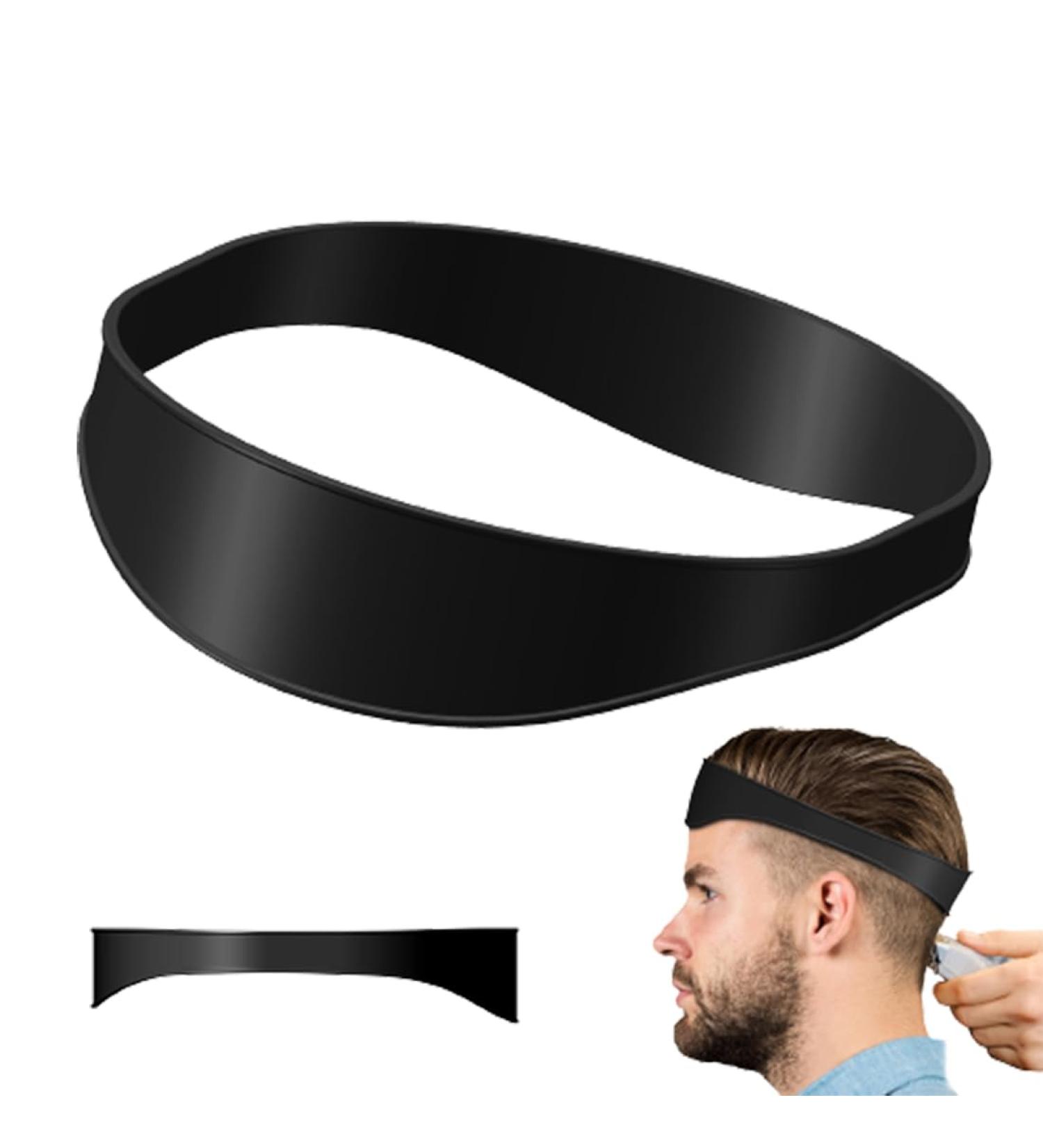 PLABBDPL Neckline Shaving Template Silicone Haircut Band Hair Trimming Guide Haircut Curved Band Silicone Haircut Band Stencil Curved Silicone Haircut Band for DIY Home Haircuts - Buy Online on GoSupps.com