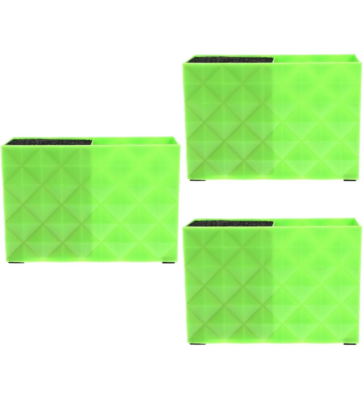 Minkissy 3-Pack Scissors Holder & Haircut Organizer | Slide-Resistant Tool Stand & Storage Box | Hairdressing Essential | 15.6x10.6cm | Gr n - Buy Online on GoSupps.com