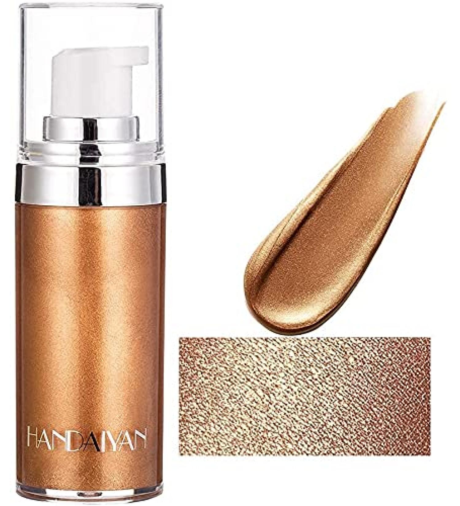 Go Ho Face Body Illuminator Liquid Highlighter - Bronze Gold | Moisturizing Luminizer for Face & Body | Waterproof Shine & Glow Foundation - Buy Online on GoSupps.com