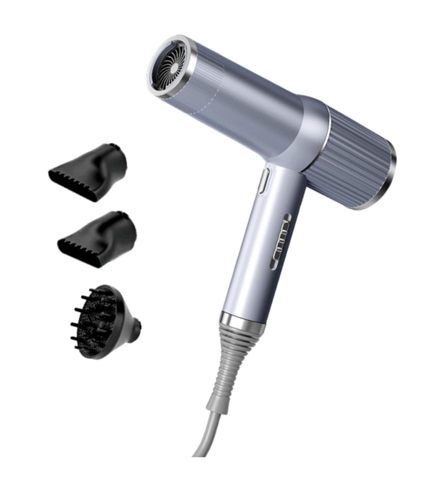GaotKeut High Speed Hair Dryer Hair Styling Tool Fast Drying Mini Air Blower Blow Dryer for Hotel Dorm Women Curly Hair Travel Salon gray 3 Nozzle - Buy Online on GoSupps.com