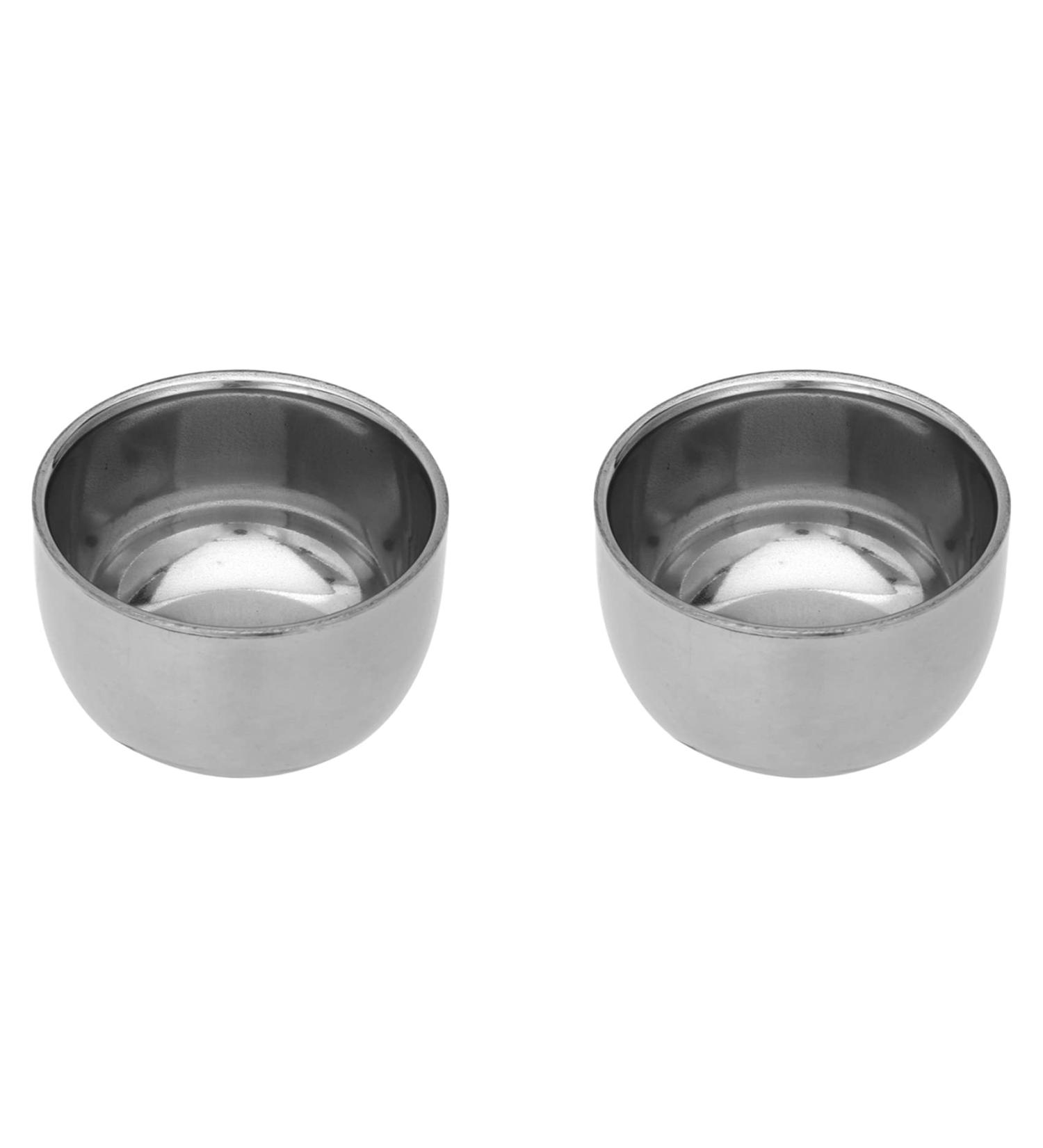 Niniang 2x Stainless Steel Shaving Bowl Set - Premium Shaving Accessories for Men - International Shipping Available - Buy Online on GoSupps.com