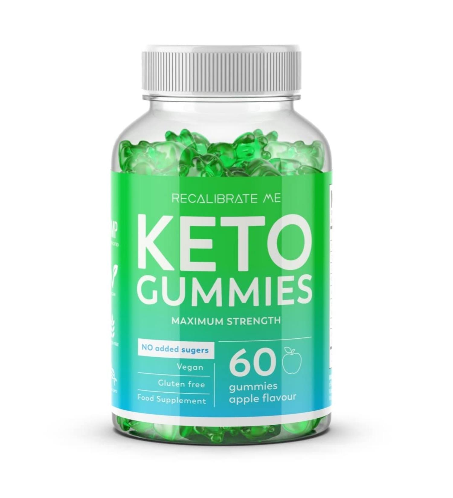 Recalibrate Me Keto Gummies - Apple Flavour Weight Loss Support | 60 Gummies - Low Calorie, Vegan, Gluten Free & Sugar Free Snacks - Buy Online on GoSupps.com