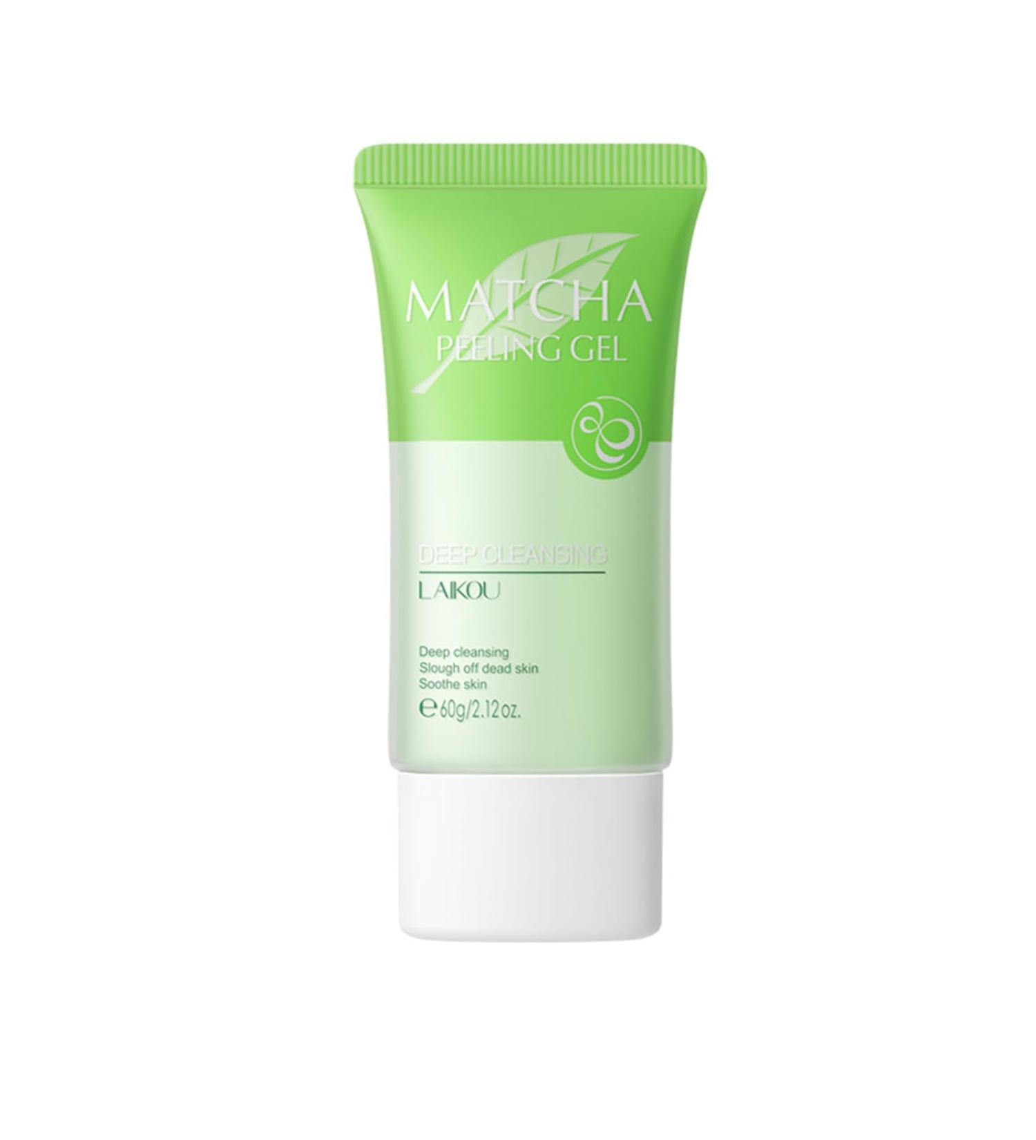 Matcha Peeling Gel - Deep Cleansing Exfoliating Gel for Face & Body | Shrink Pores Hydrate & Improve Skin Tone - 60g - Buy Online on GoSupps.com