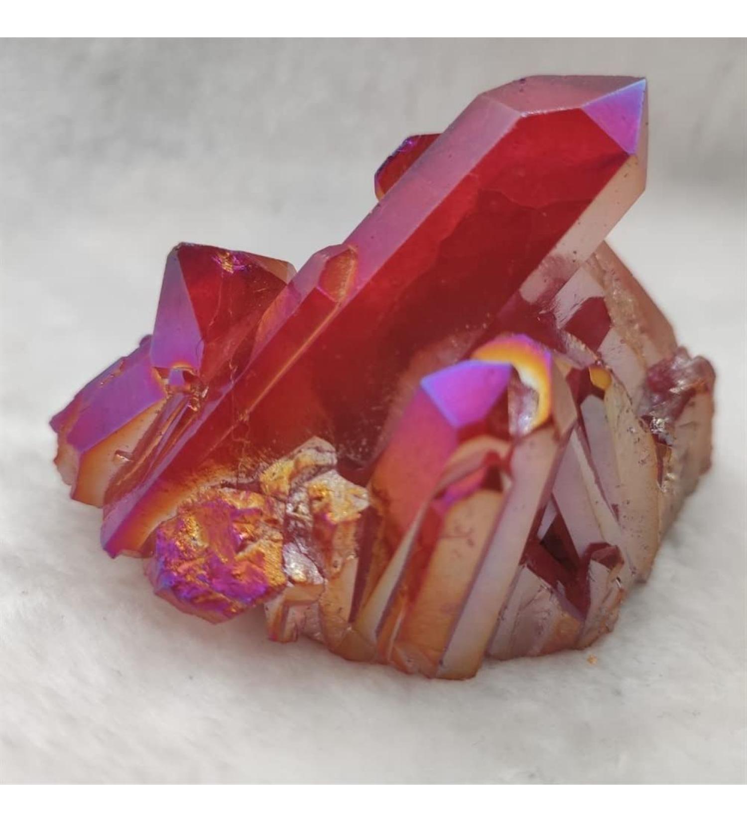 Natural Crystal Rough Natural Quartz Crystal 1pcs Natural Crystal Quartz Cluster Colourful Specimen Electroplating Coated Stone Home Decoration Craft Home Office Decor (Size : 150-200g) - Buy Online on GoSupps.com