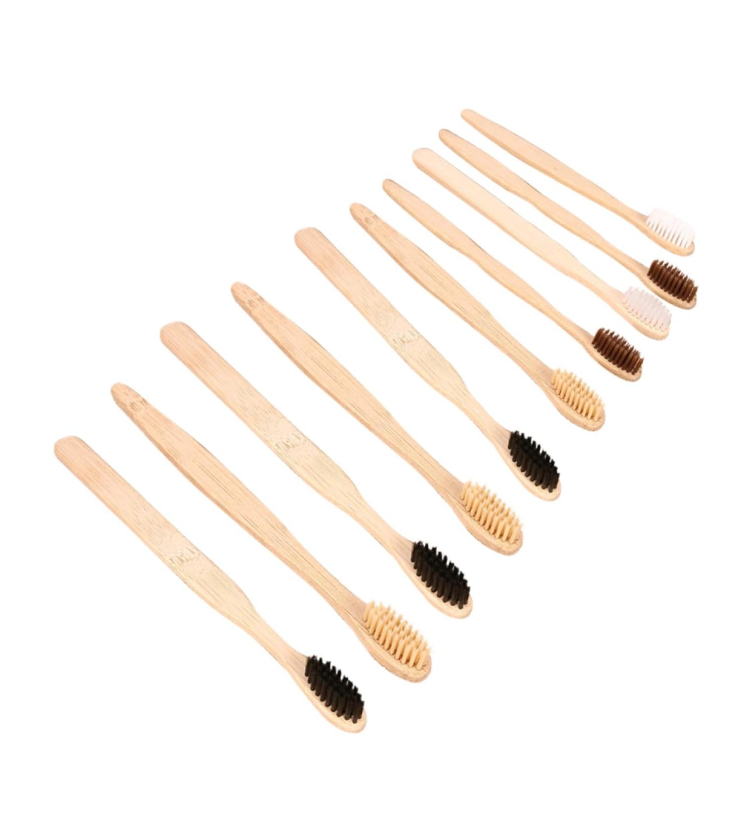 Eco-Friendly Disposable Travel Toothbrush Set | Homsfou 10th - Wood & Sustainable Accessories - Buy Online on GoSupps.com