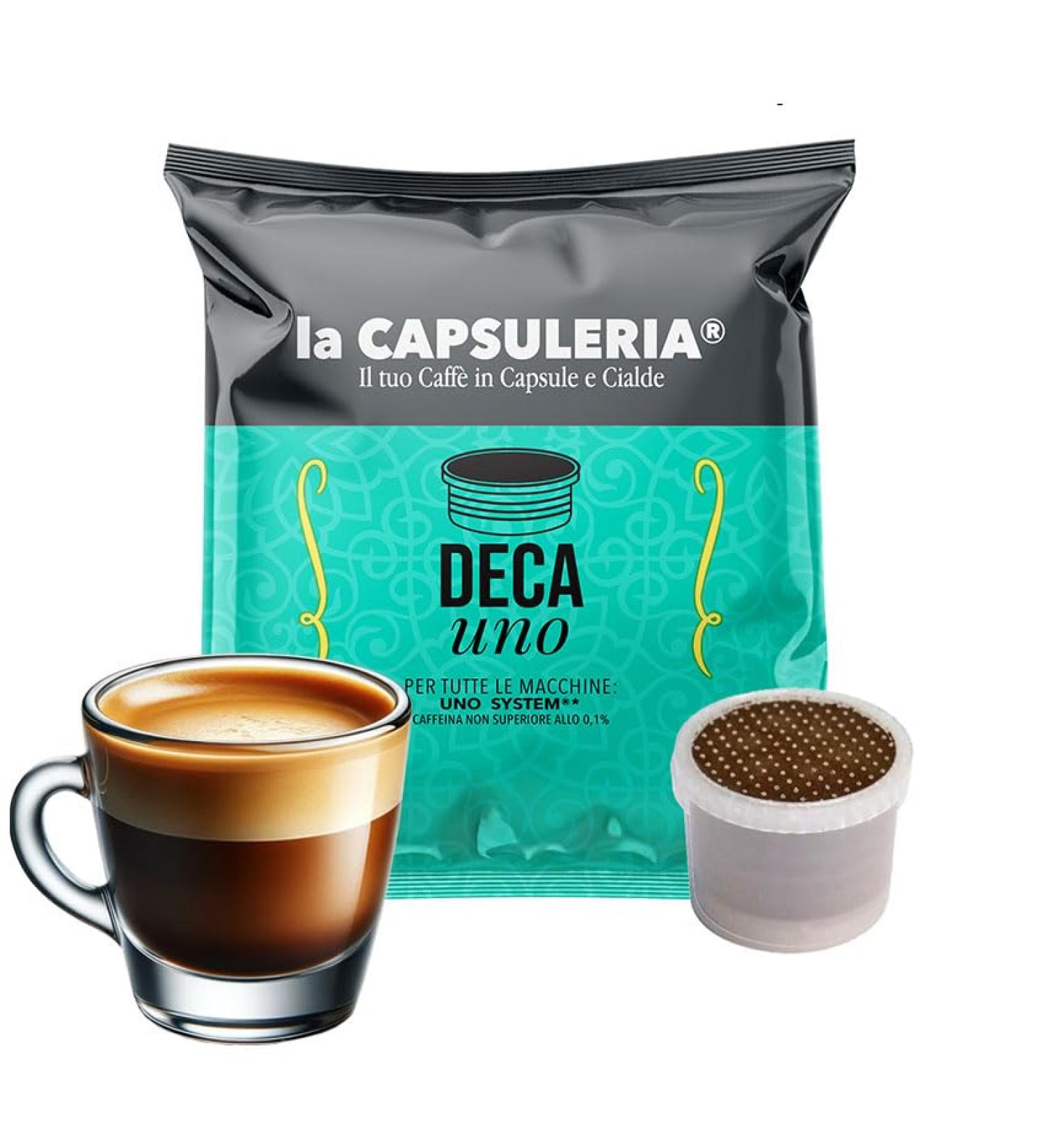 Koffie DECAF intensief 100 capsules compatible with Indesit Uno System The Capsuleria Koffie DECAF INTENSE 100 units Pack of 1