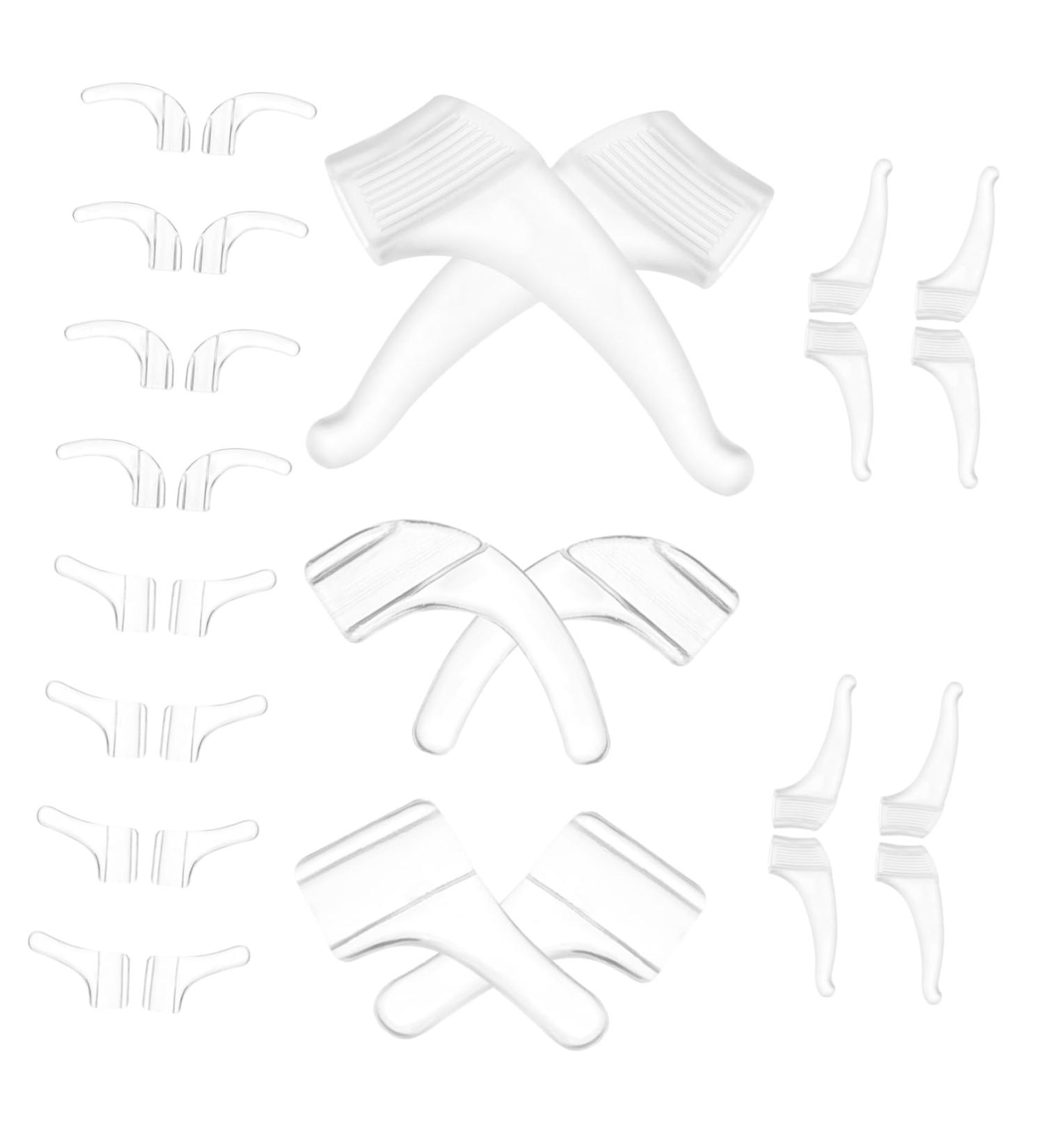 Shop Gleavi Glasses Accessories - 15 Anti-Cover Ear Brinles & Portable Holders | Transparent Pebble Gel Anti-Shedding Effect - Buy Online on GoSupps.com