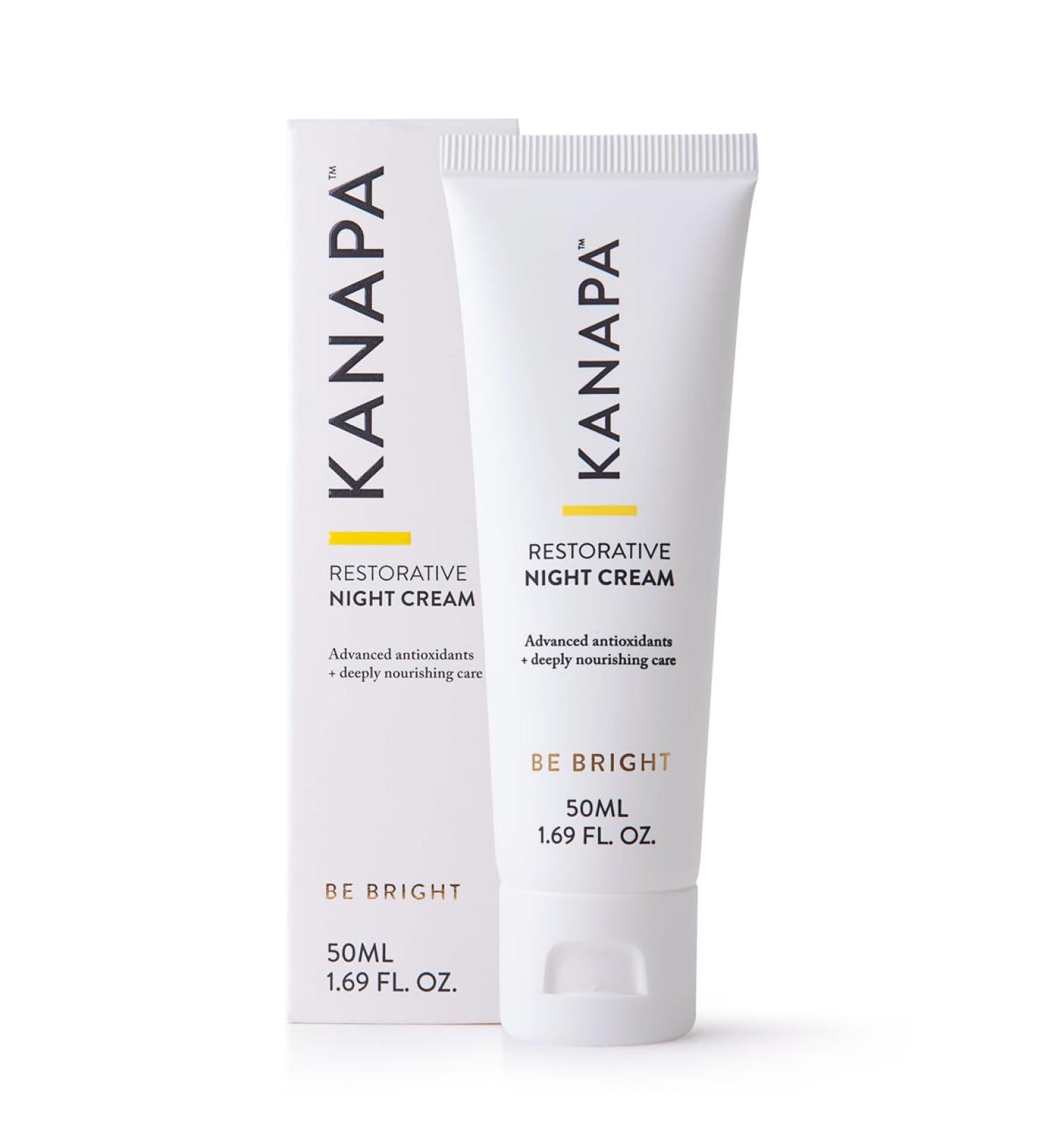 Kanapa by Xtendlife Restorative Night Cream Ultra-Hydrating Rejuvenating and Antioxidant-Rich Overnight Moisturizer Blend Suitable for All Skin Types 50ml