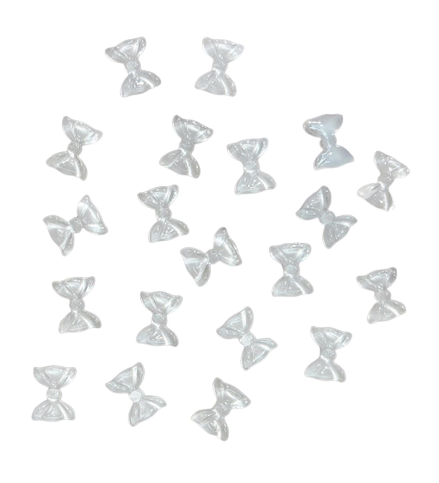 50x Cute Bowknot Nail Resin Nails Art Decorations 3D Nails Art Jewels Supplies For Acrylic Nails 50x 3d Nails Art Bowknot Nail Nails Decoration Jewels Supplies jelly white - Buy Online on GoSupps.com