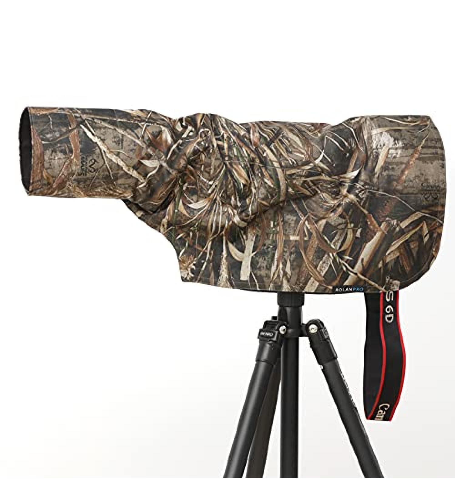 ROLANPRO XS Rain Cover Raincoat for Canon RF 100-500mm F/4.5-7.1 L is USM, for Sigma 150-600mm F5-6.3 DG OS HSM Contemporary, for Sony FE 100-400mm f4.5-5.6 GM etc.-Thicker Grass Waterproof #Thicker Grass