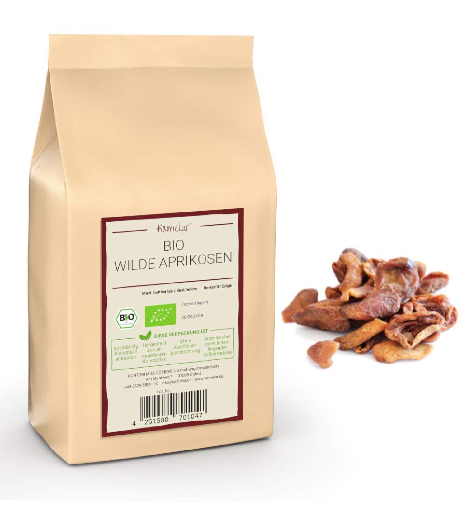  Kamelur 1kg of organic wild-picked apricots - Buy Online on GoSupps.com