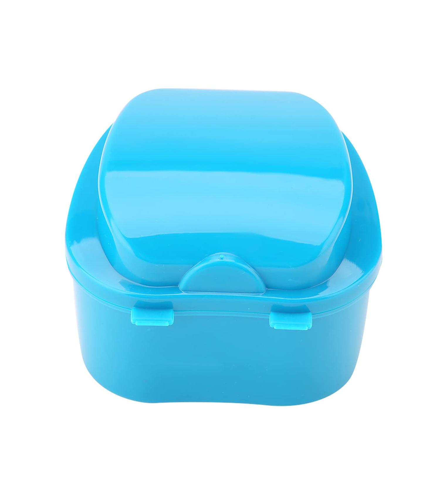 Buy Verdant Touch Denture Container | Light Blue Storage Box with Filter Screen | International Shipping Available - Buy Online on GoSupps.com