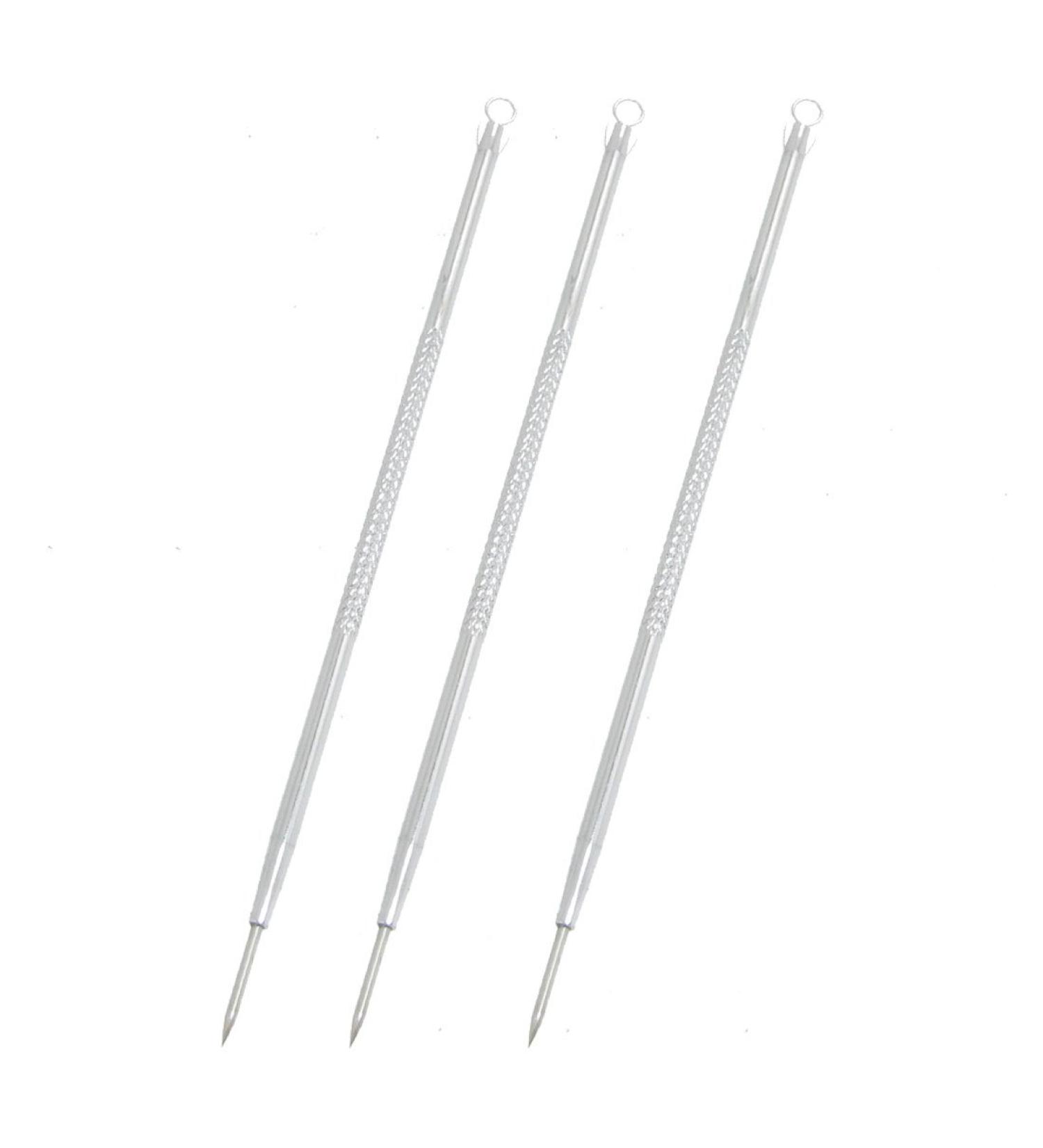 Qtqgoitem 3 Pcs Face Care Blackhead Acne pin Remover Pimple Extractor (Model: 04b 3d9 126 c2c b1e)