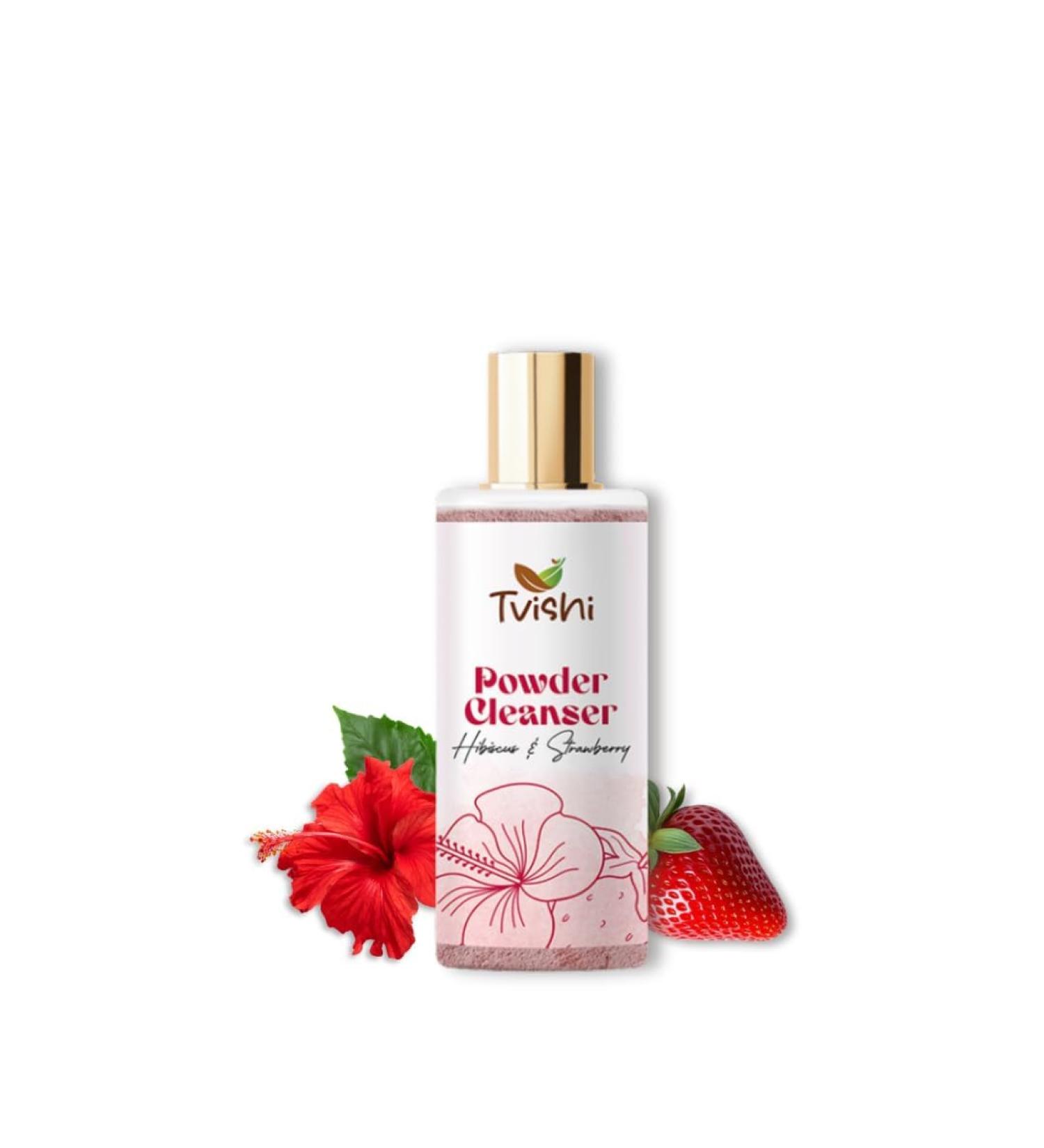 BEMT Pink Powder Facial Cleanser with Hibiscus & Strawberry 25 g | Gentle Foaming Powder Wash for Fresh Smooth & Radiant-Looking Skin | Helps Cleanse Pores & Remove Oil and Impurities - Buy Online on GoSupps.com