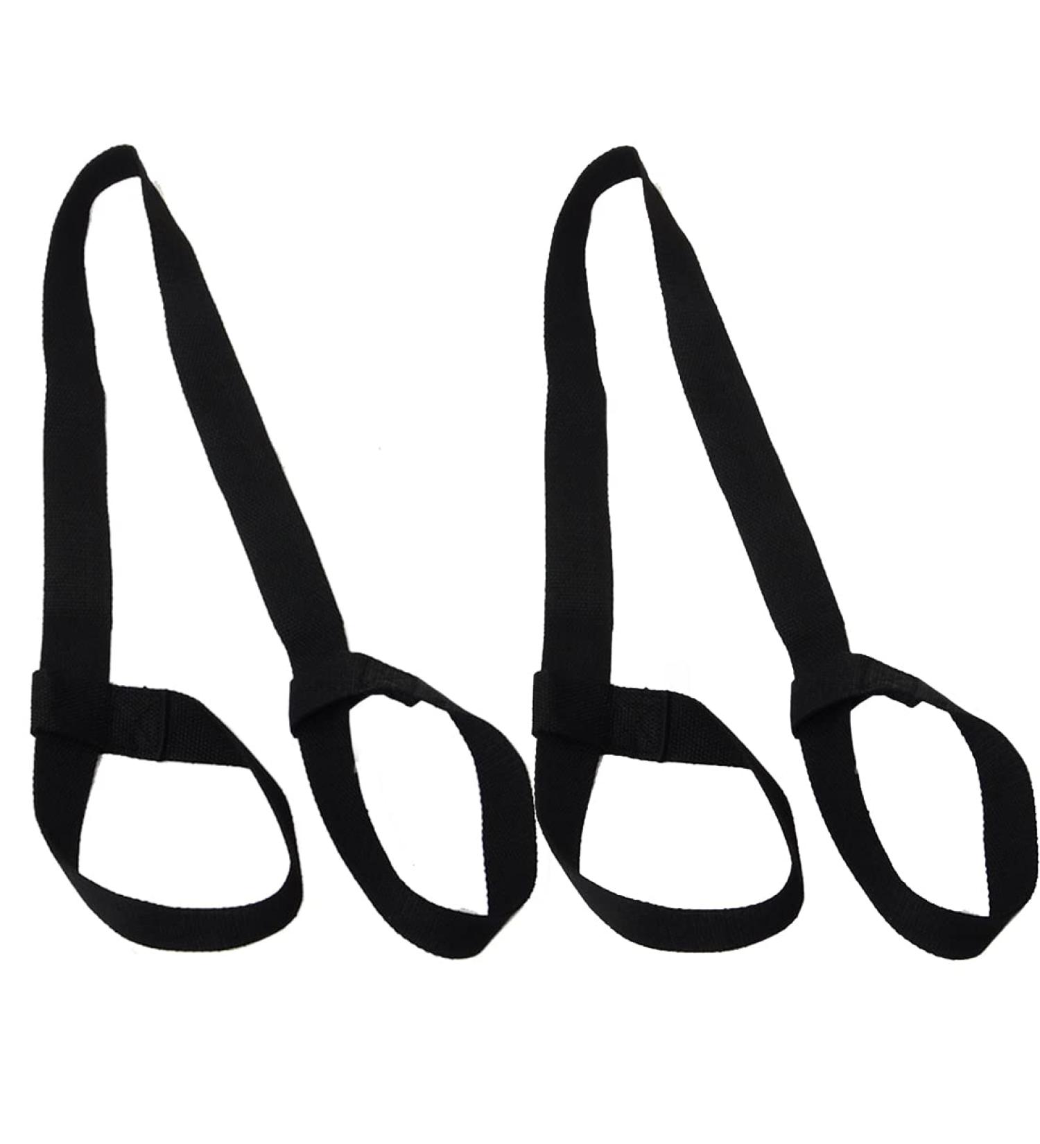 Adjustable Yoga Mat Carrying Strap - 2Pcs Portable Sling for Men and Women, Black - Buy Online on GoSupps.com