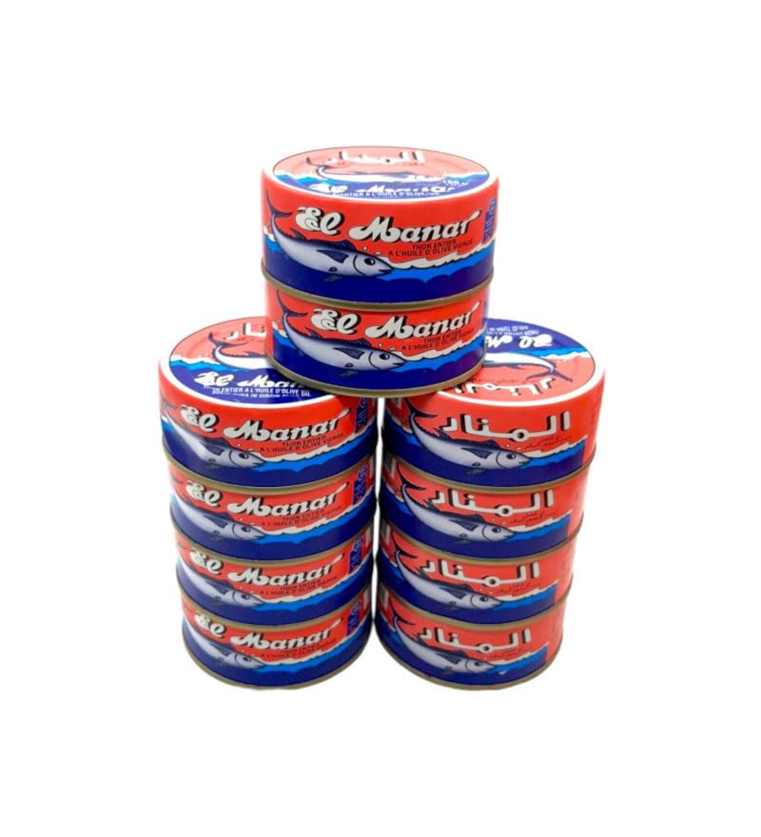 Premium 10x160g Whole Tuna in Native Olive Oil from Tunisia | 100% Natural | Juicy & Delicate Flavor - Buy Online on GoSupps.com