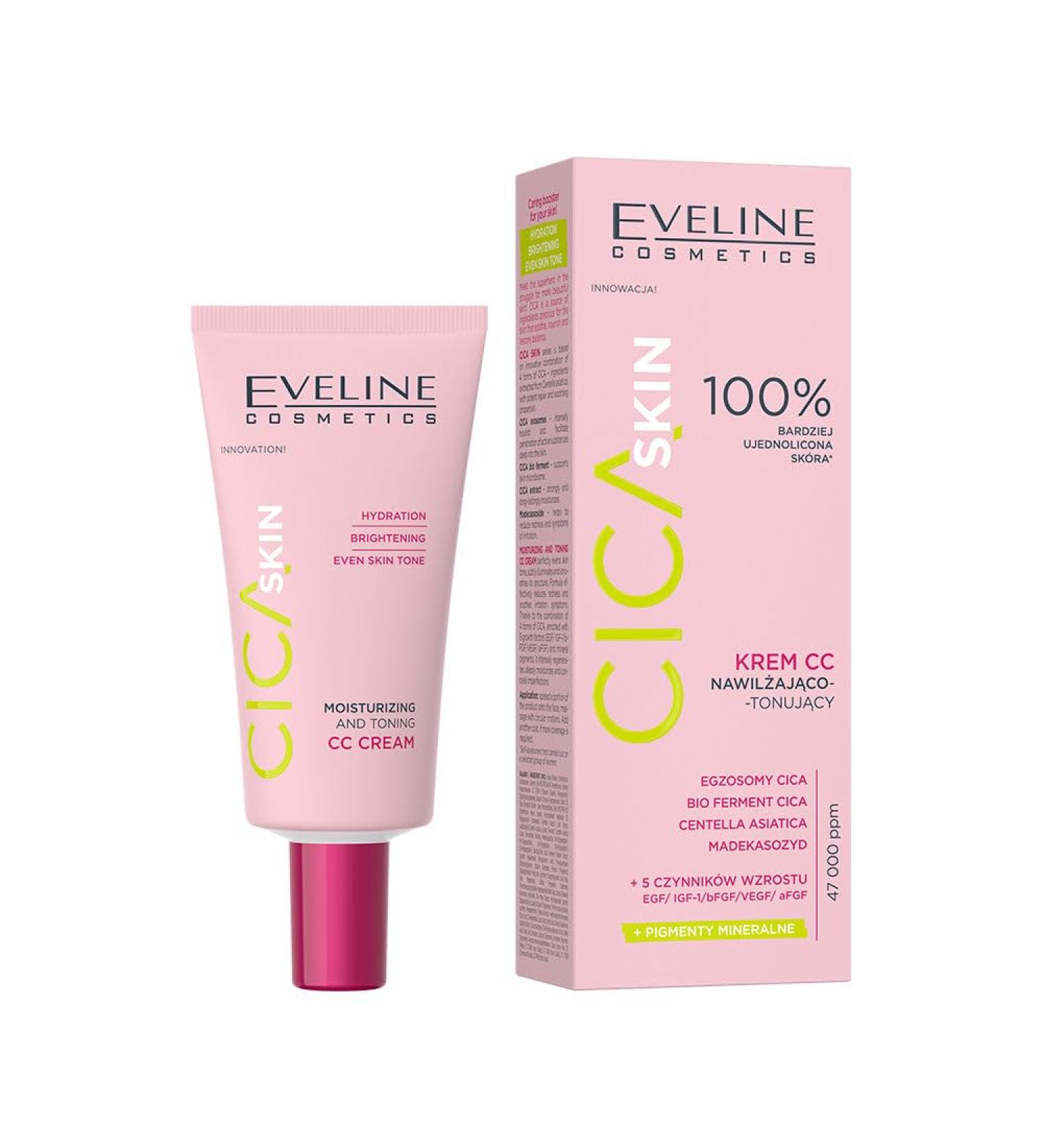 Eveline Cosmetics Cica Skin CC Cr me hydratante et tonifiante formule v g talienne r duit les rougeurs lisse et r g n re 50 ml Produit neuf. Cica Skin CC 30 ml (Lot de 1) - Buy Online on GoSupps.com