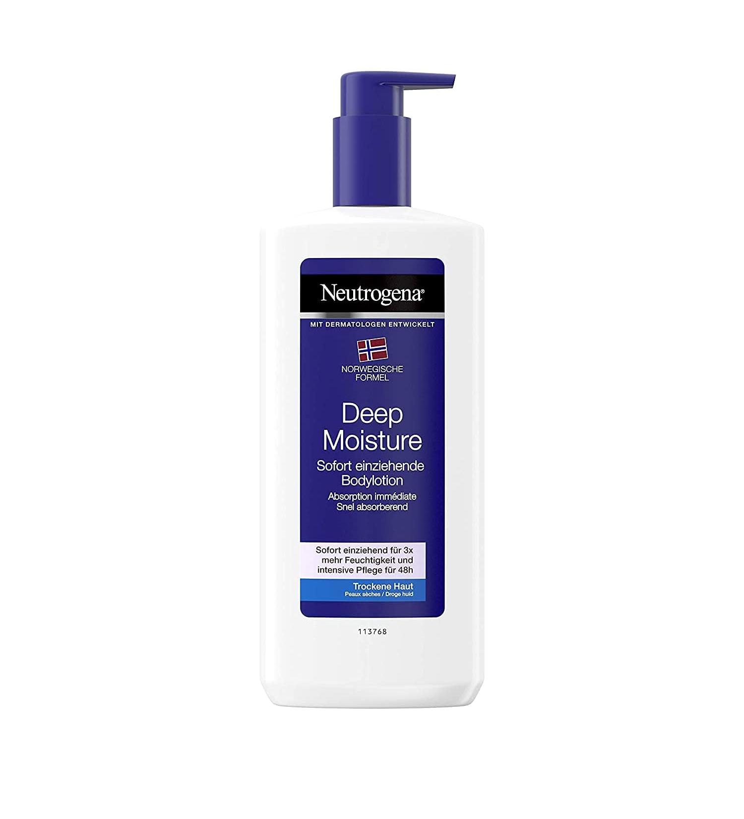Neutrogena Deep Moisture Body Lotion 400ml | Norwegian Formula for Dry Skin | Fast Hydration & Deep Nourishment - Buy Online on GoSupps.com