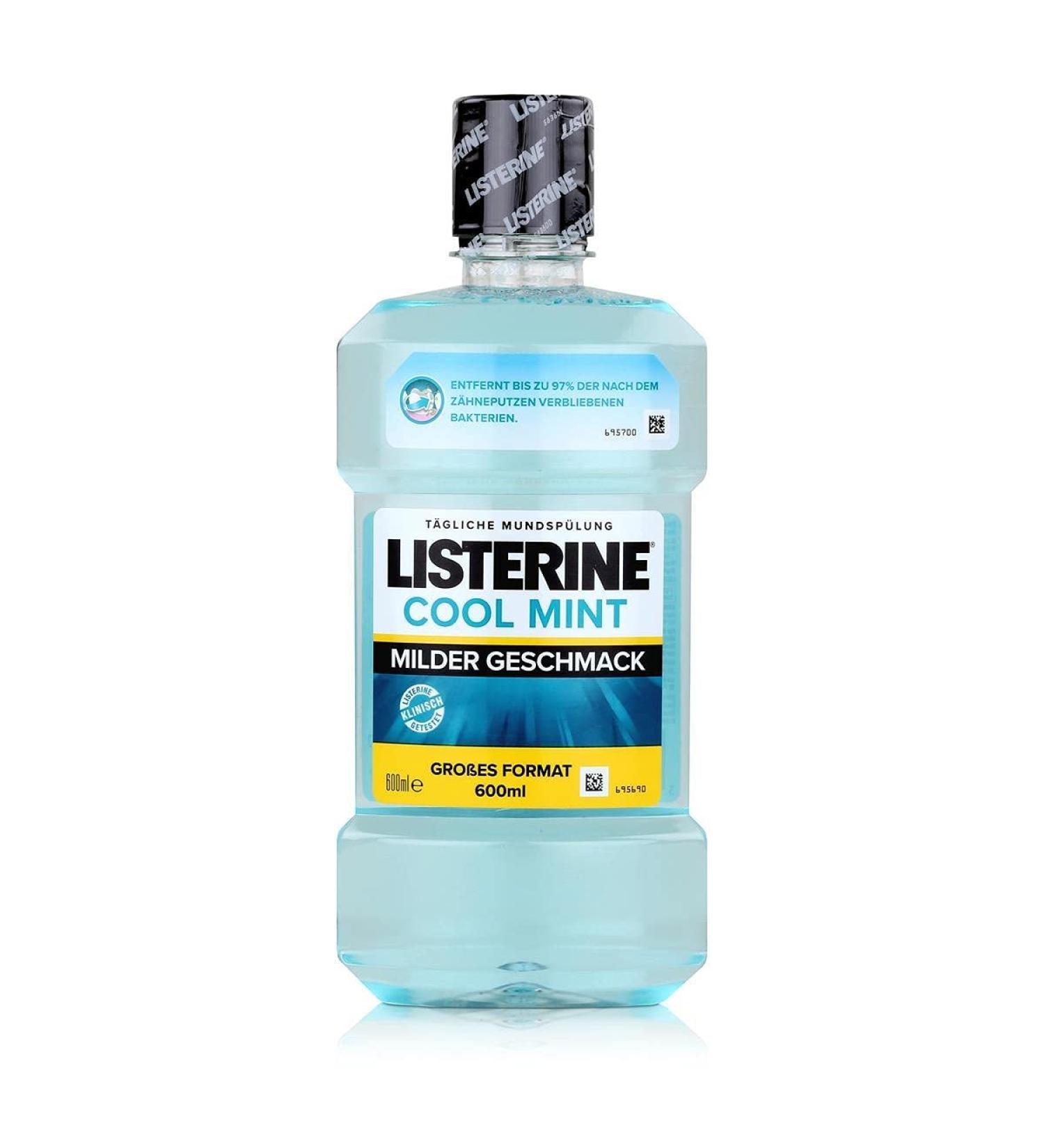 Buy Listerine Mouthwash Cool Mint Mild (0.6L) - Fresh Breath & Oral Care | International Shipping Available - Buy Online on GoSupps.com