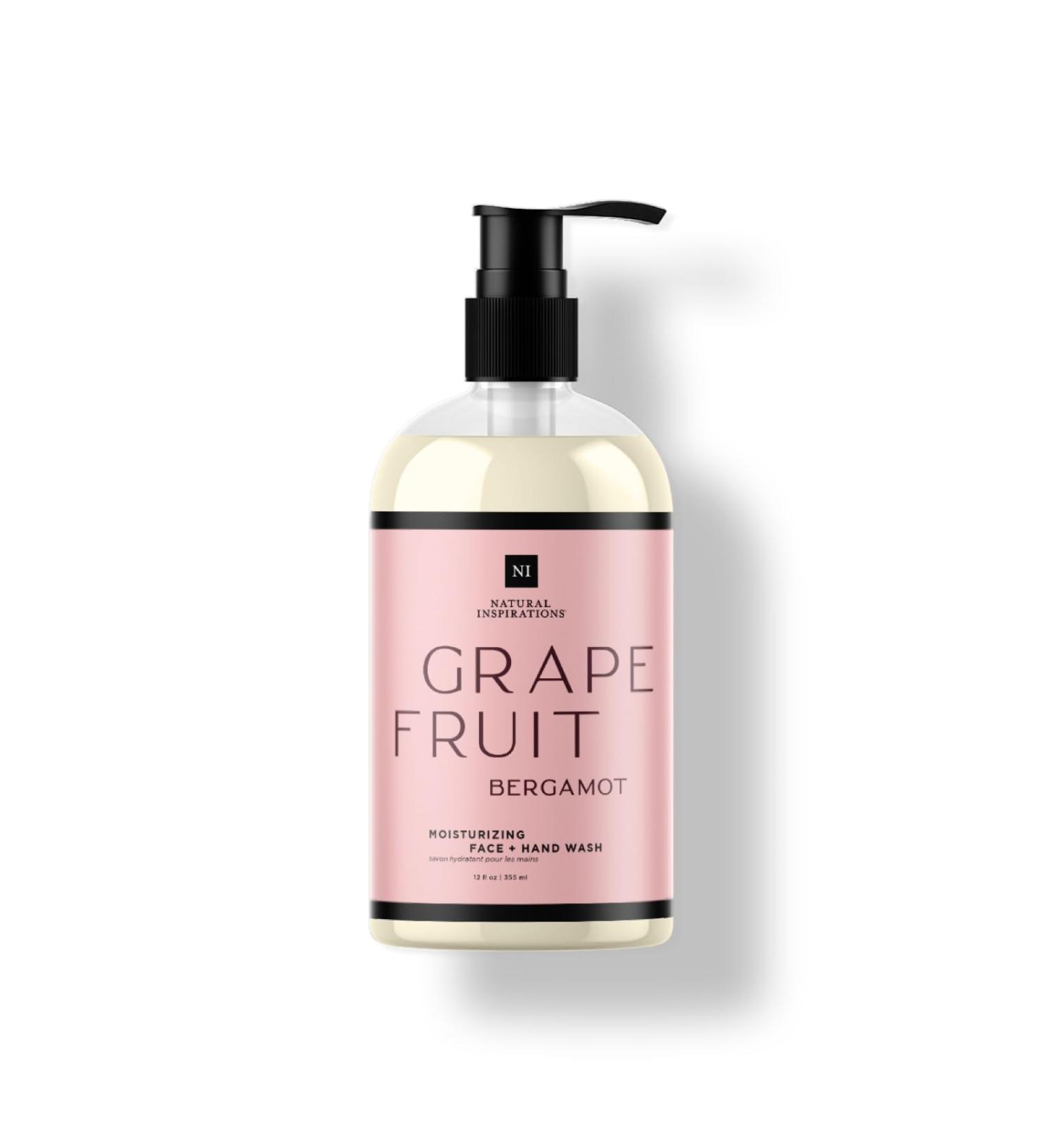Natural Inspirations Grapefruit Bergamot Moisturizing Hand + Face Wash 12oz - Buy Online on GoSupps.com