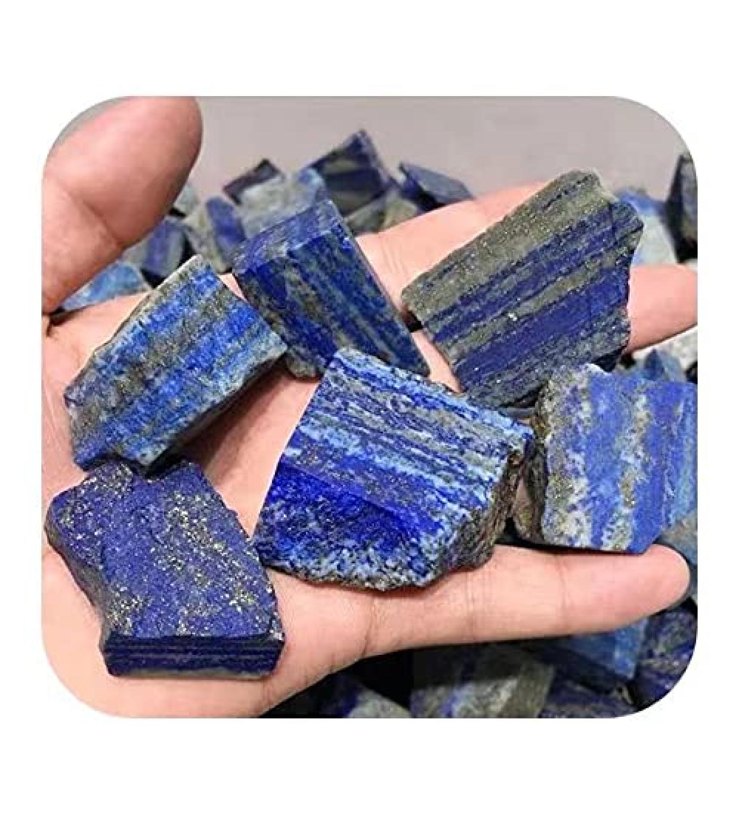 6pc 35g-50g Natural Blue raw Quartz Stone Lapis Lazuli Rough Crystal Minerals Chakra Reiki Balancing - Buy Online on GoSupps.com