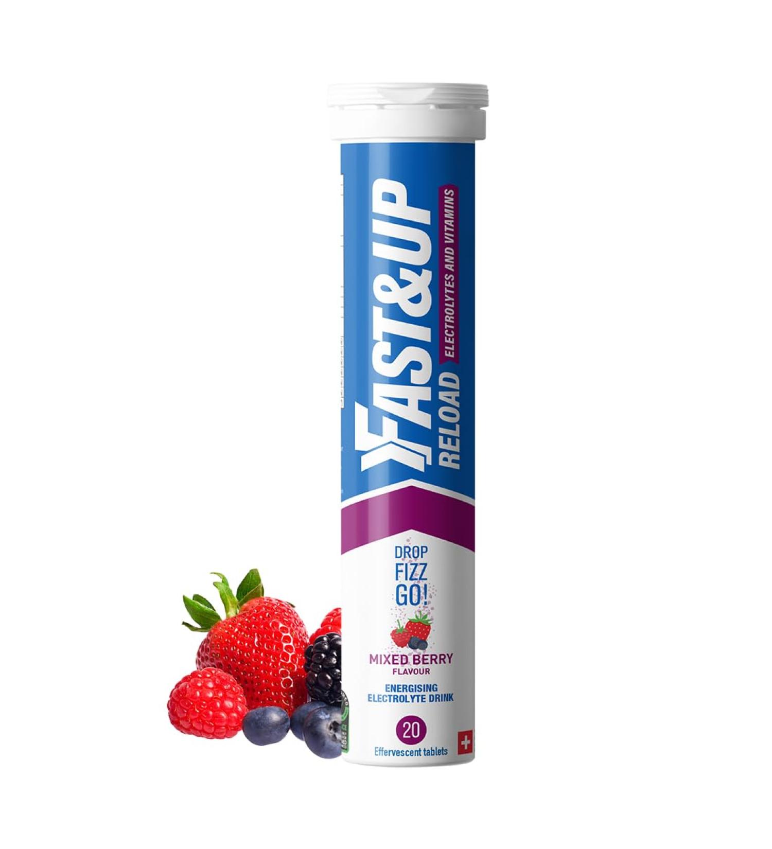Fast&Up Reload Mixed Berry - Instant Electrolytes & Hydration - 20 Effervescent Tablets Mixed Berry 20 count(pack of 1) - Buy Online on GoSupps.com