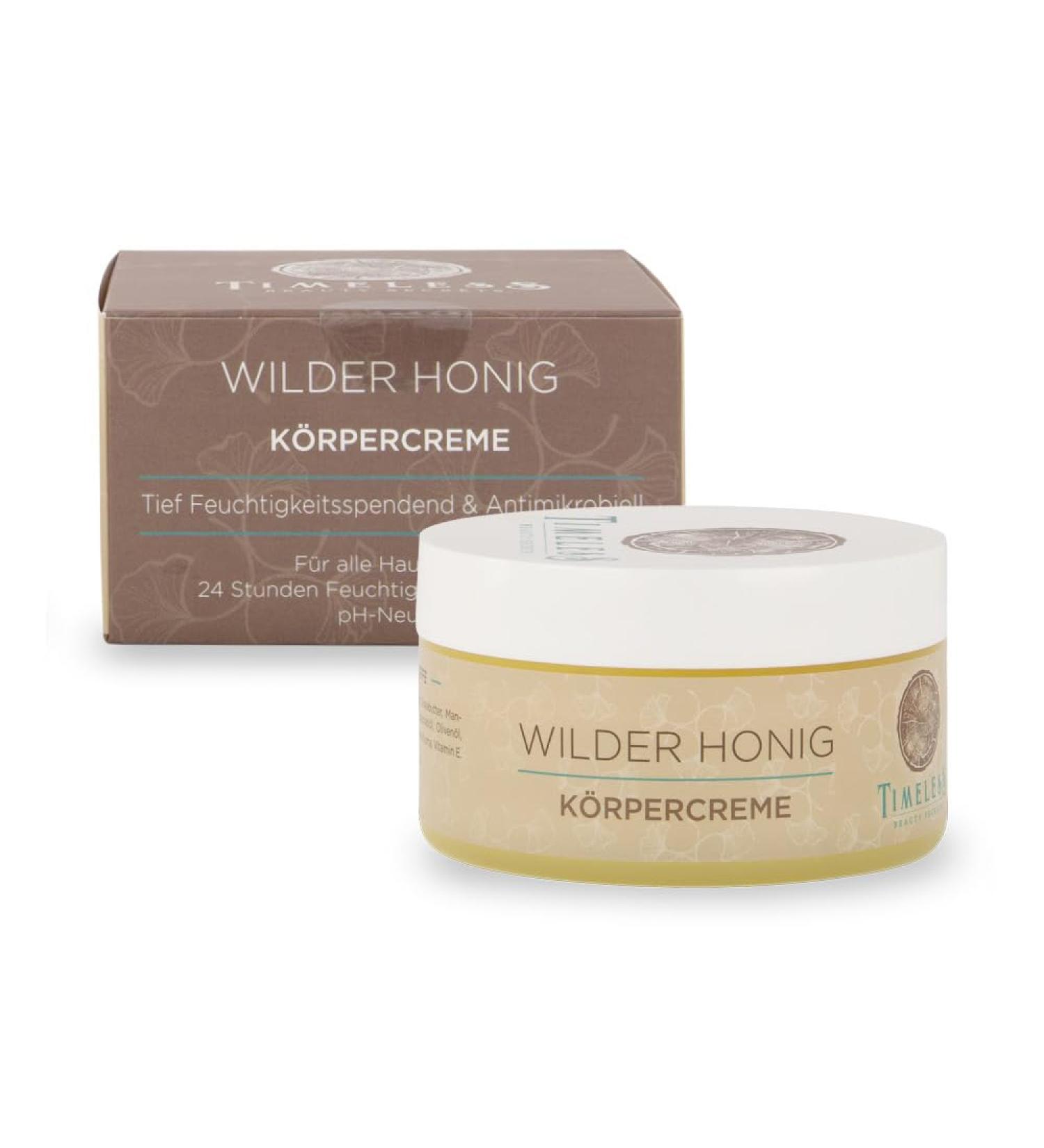 Wild honey body cream intensive moisturizing care reduces impurities repairs damaged skin cells and soothes the skin suitable for all skin types Timeless Beauty Secrets - Buy Online on GoSupps.com