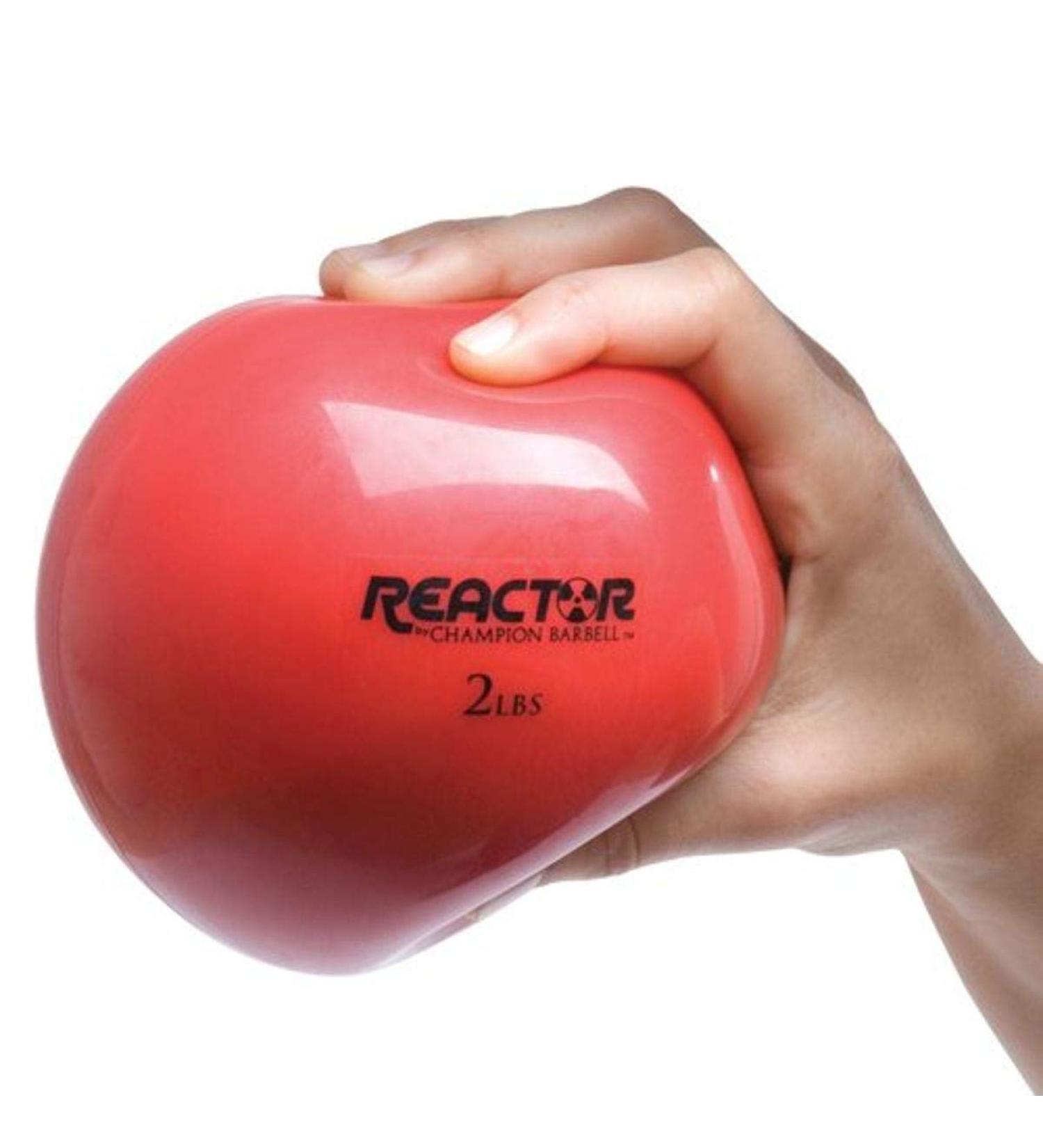 Champion Barbell Hand Held Fitness Ball 2-Pound Red
