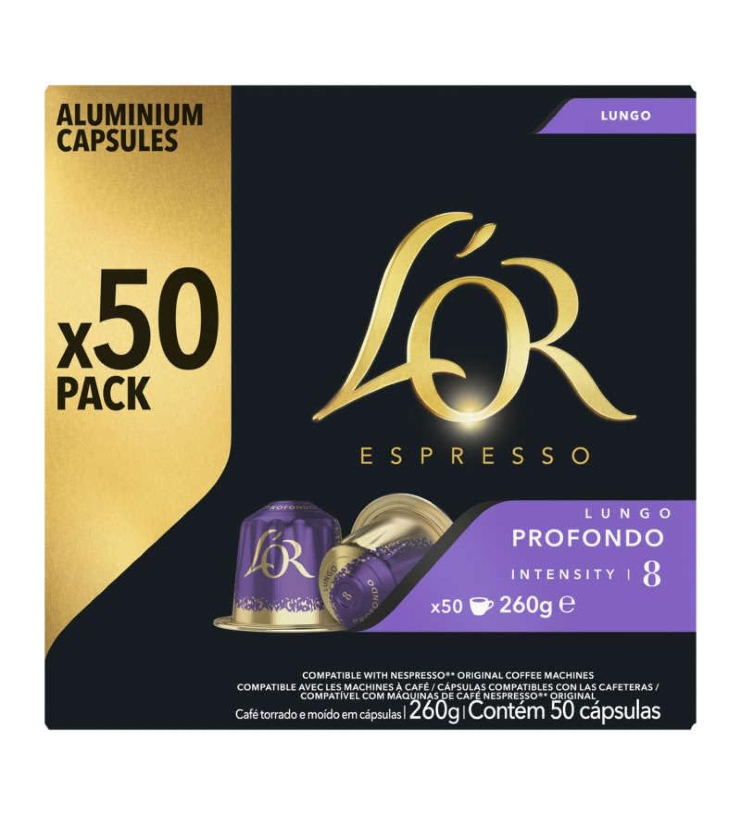 L'Or Caf en Capsules Lungo Espresso x50 260g