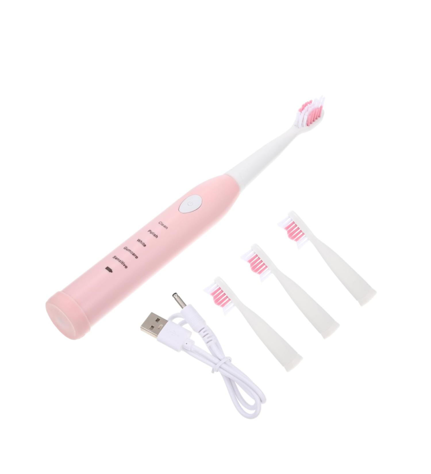 Coolhiya Electric Toothbrush for Children - 1 Pack Pink | Camping & Cleaning Brush | USB Rechargeable Kids Toothbrush - Buy Online on GoSupps.com