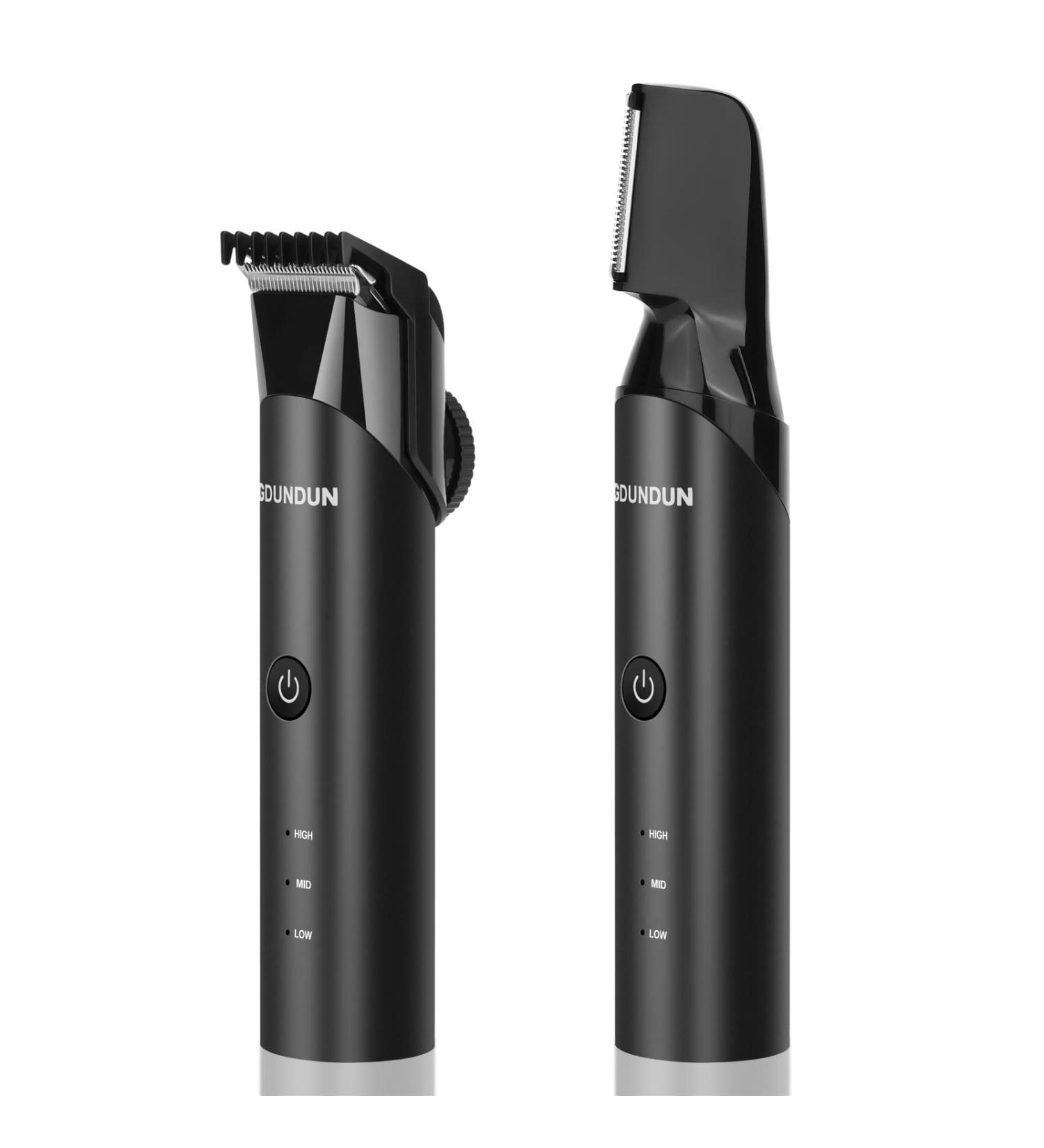 Gdundun Men's Body Shaver - 2 in 1 V-Shaped Trimmer & Intimate Razor with 15 Precision Levels for a Clean Look - Adjustable Black & International Shipping Available - Buy Online on GoSupps.com
