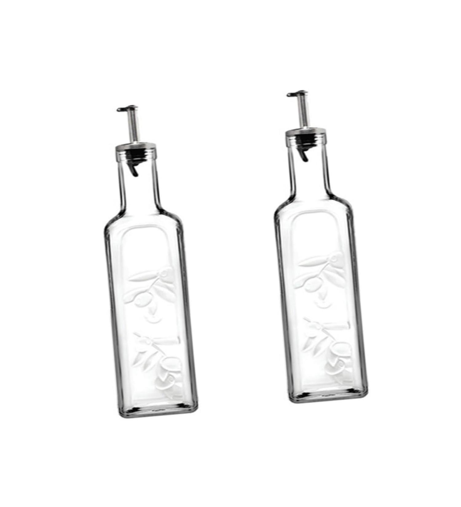Zerodeko 2pcs Olive Oil Jug Bottle Dispenser Home Accessory Salad Dressing Containers Transparent Oil Bottle Household Vinegar Dispenser Oil Dispenser Oil Filter Pot Empty Bottle Glass 34X8CMx2pcs Transparentx2pcs - Buy Online on GoSupps.com