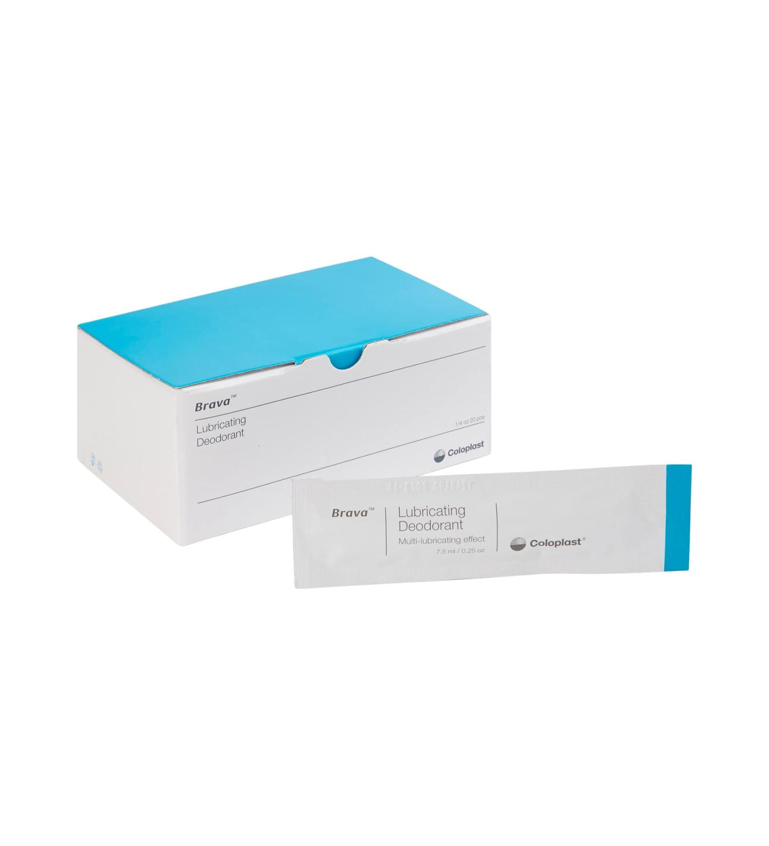 Brava Lubricating Deodorant Sachet for Ostomy Pouches - 20 Pack | 7.5 mL/.27 Oz - International Shipping Available - Buy Online on GoSupps.com