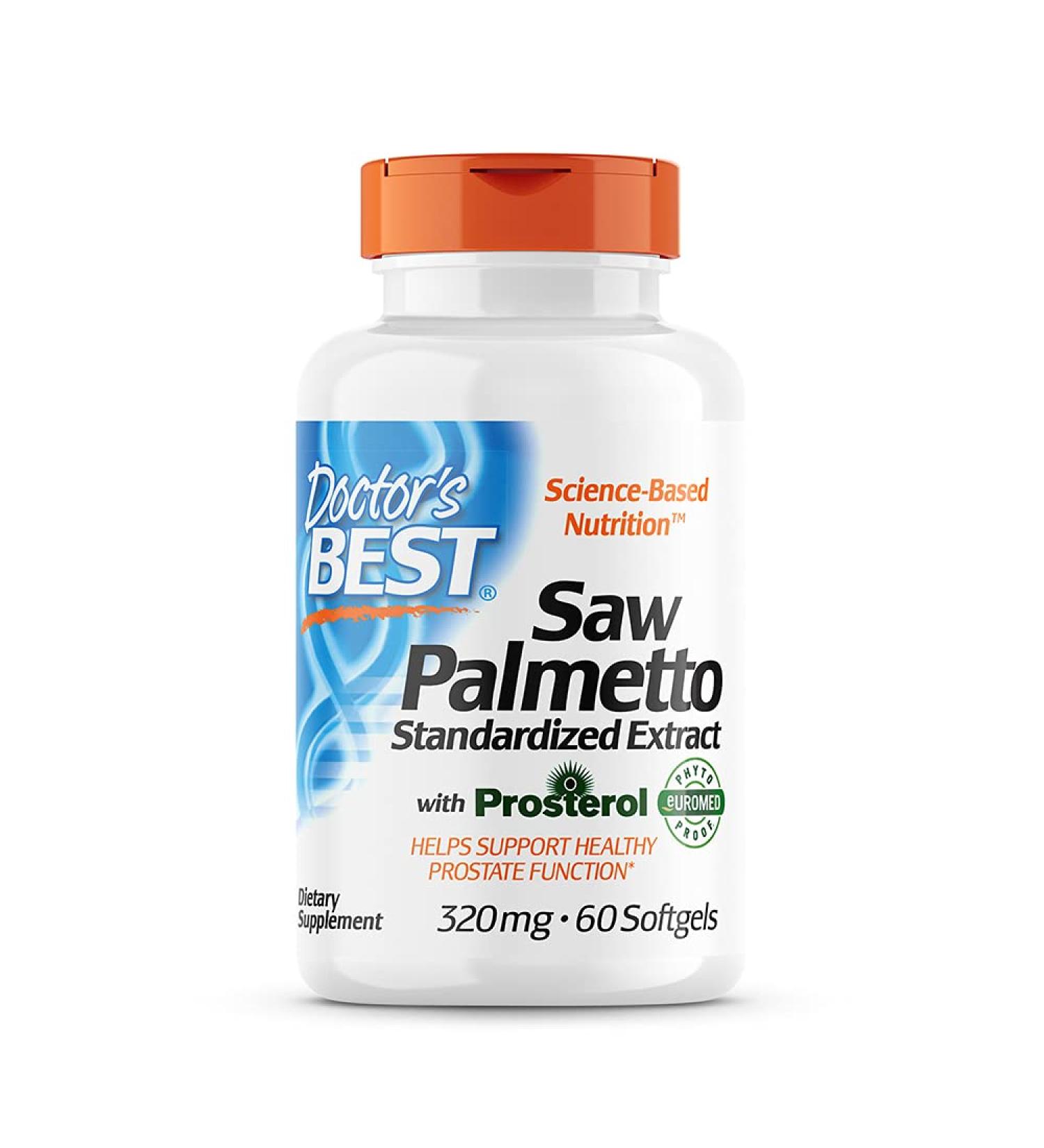 Doctor's Best Saw Palmetto Extract Capsules (320mg, 60-Count) | Premium Quality - Buy Online on GoSupps.com