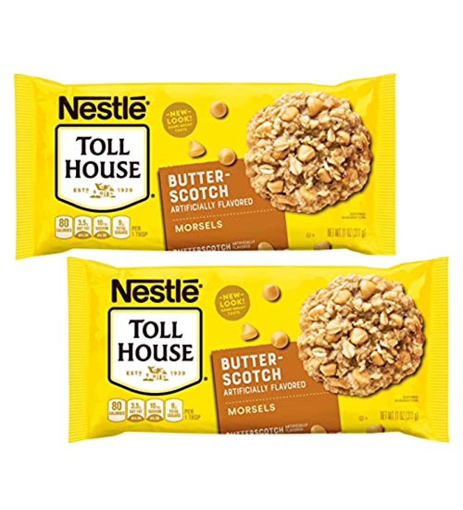 Nestle Toll House Butterscotch Morsels Chips for Baking - 2 Pack (22 oz) | Baking Toppings - Buy Online on GoSupps.com
