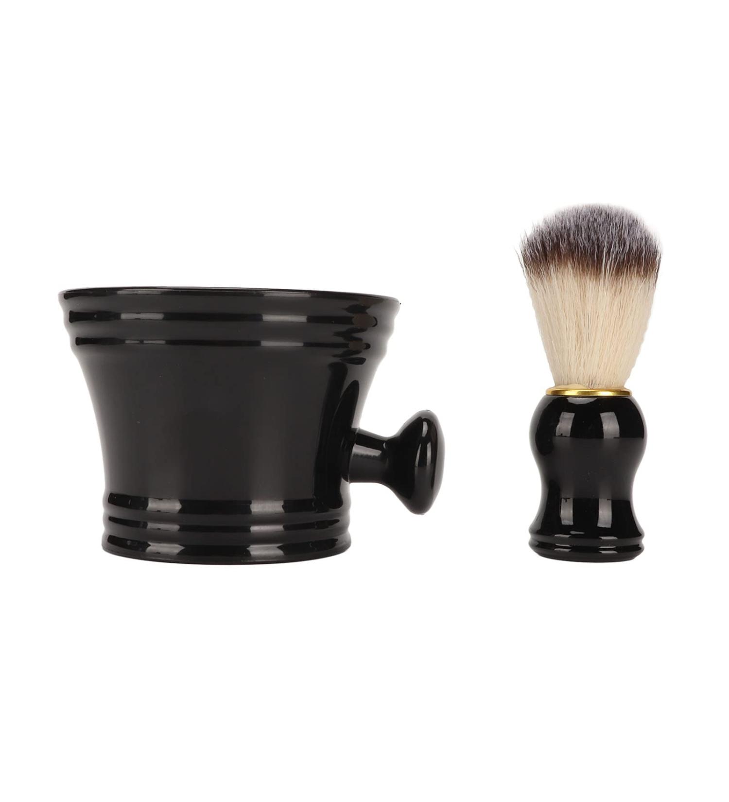 Premium Shaving Brush & Bowl Set | Soft Synthetic Bristles for Men's Grooming | Ideal for Barbers & Home Use - Buy Online on GoSupps.com
