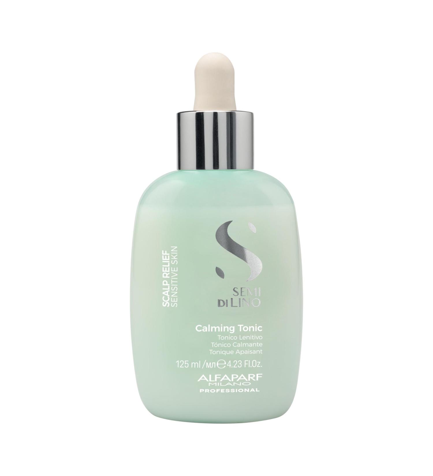 Alfaparf Milano Semi Di Lino Scalp Relief Tonic - Best Calming Treatment for Sensitive Dry Scalp | Salon Quality Scalp Detox & Shine (4.23 oz - Buy Online on GoSupps.com
