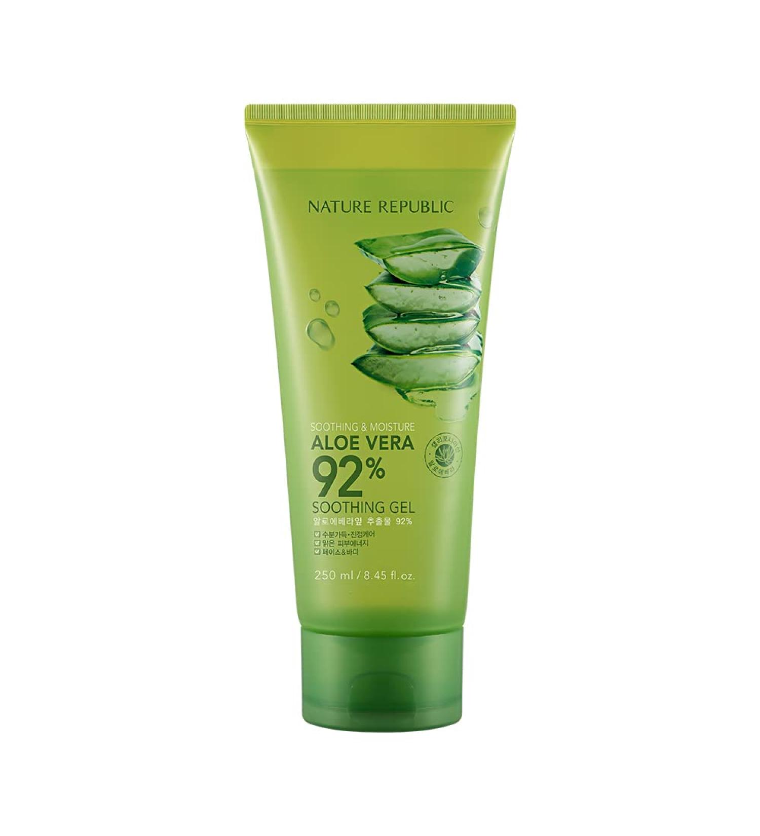 NATURE REPUBLIC Aloe Vera Soothing Gel 92% Moisturizing (Tube) - Buy Online on GoSupps.com