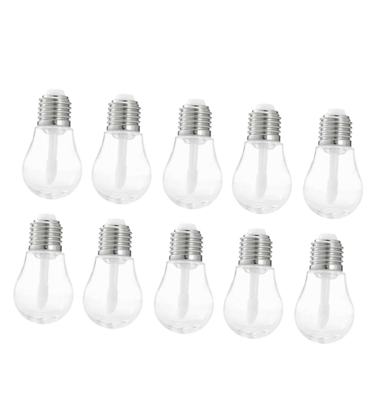TEHAUX Lot De 10 Tubes Transparents Mini Ampoule 17 Argent Pour Brillant L vres Diy Voyage Usage Quotidien - Buy Online on GoSupps.com